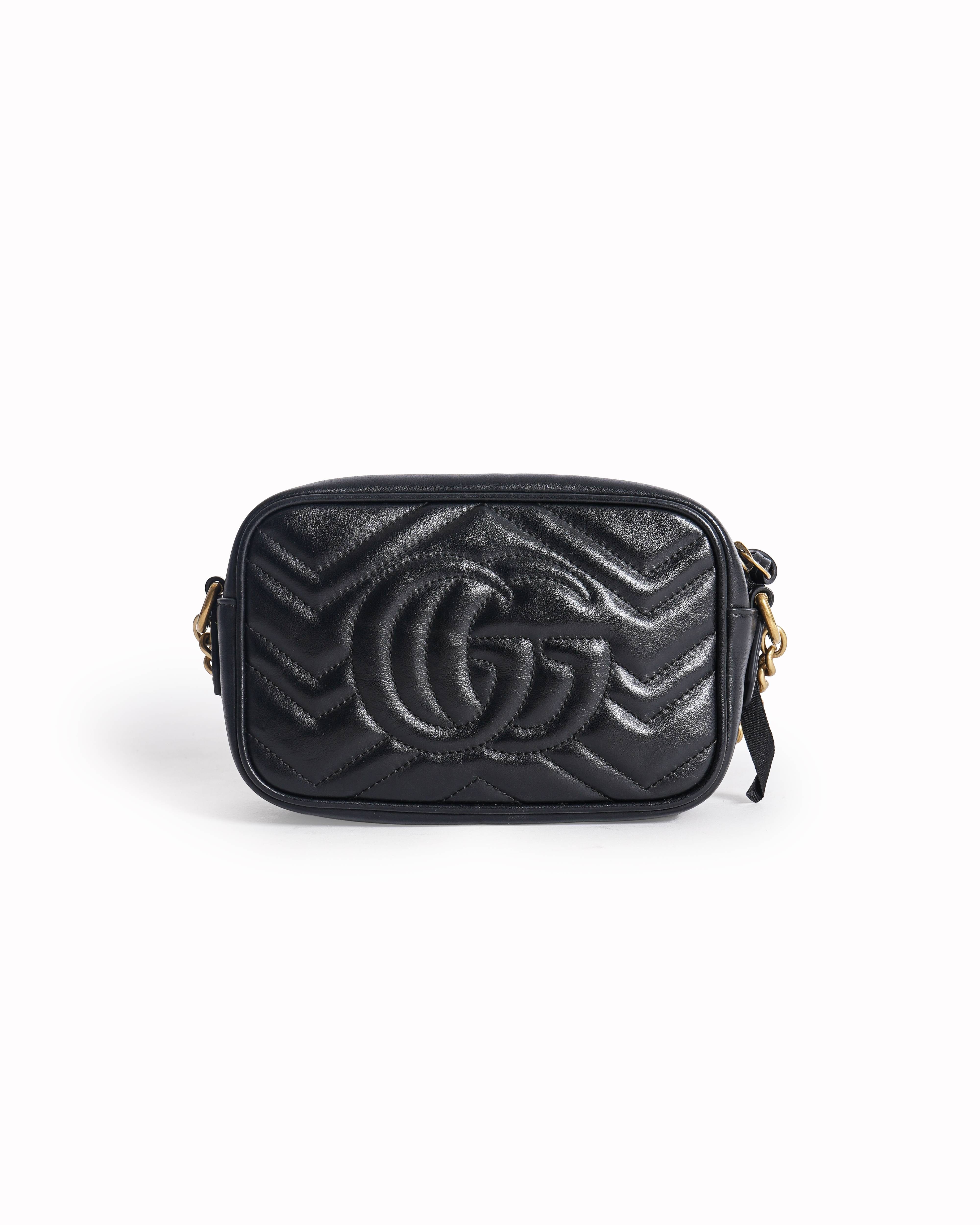 Gucci GG Marmont Small Camera Bag In Black