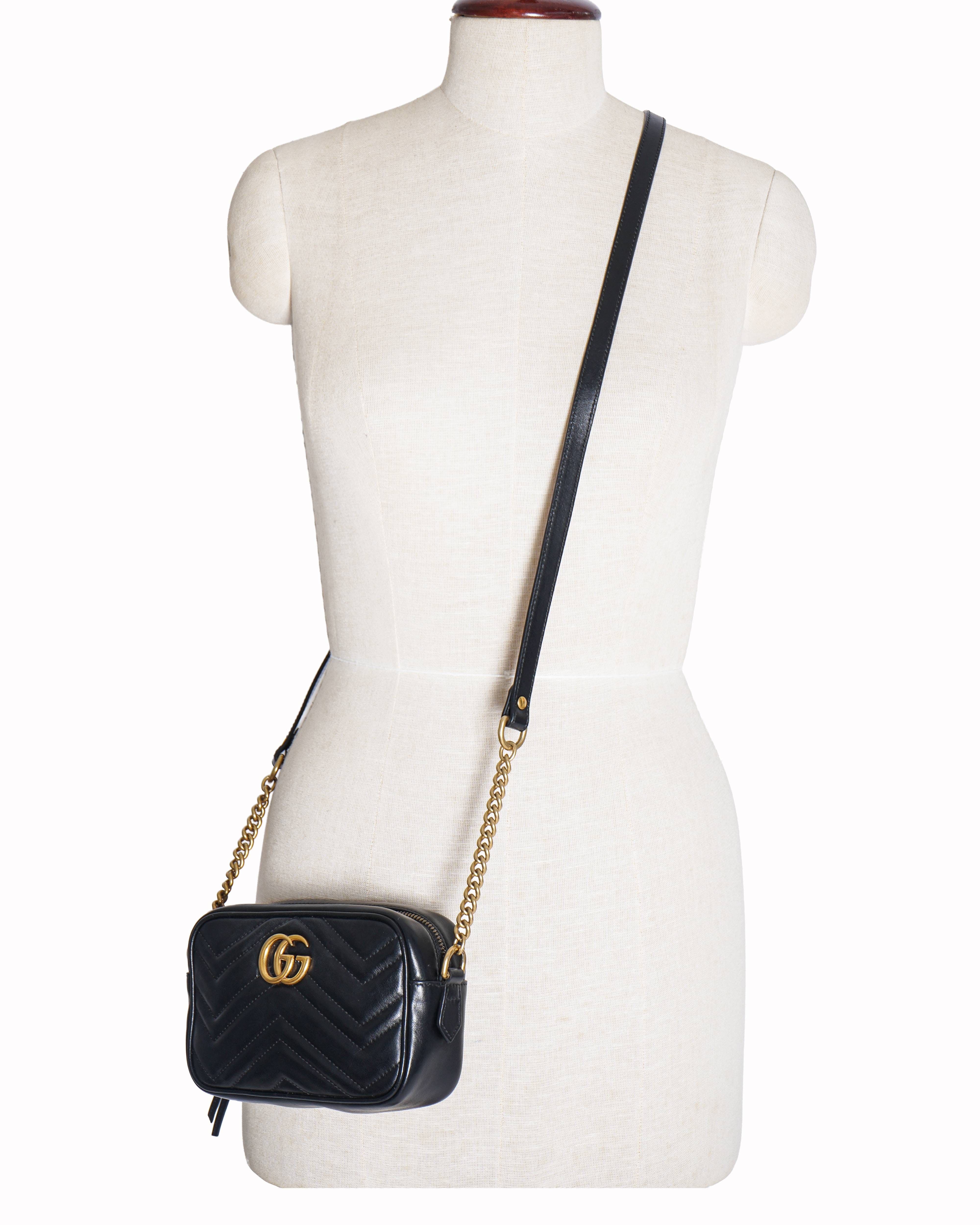 Gucci GG Marmont Small Camera Bag In Black