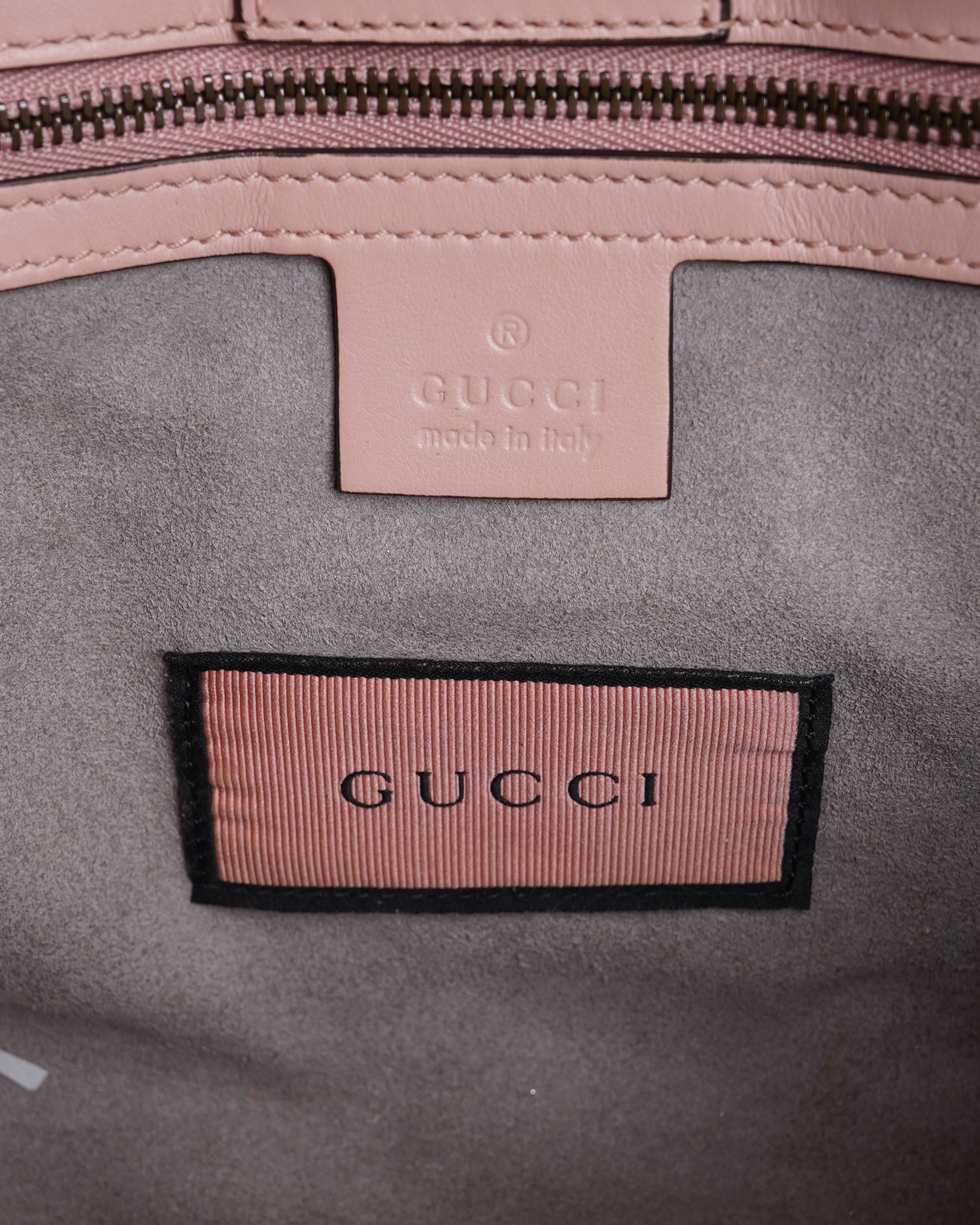 Gucci Pink GG Marmont Matelasse Leather Satchel