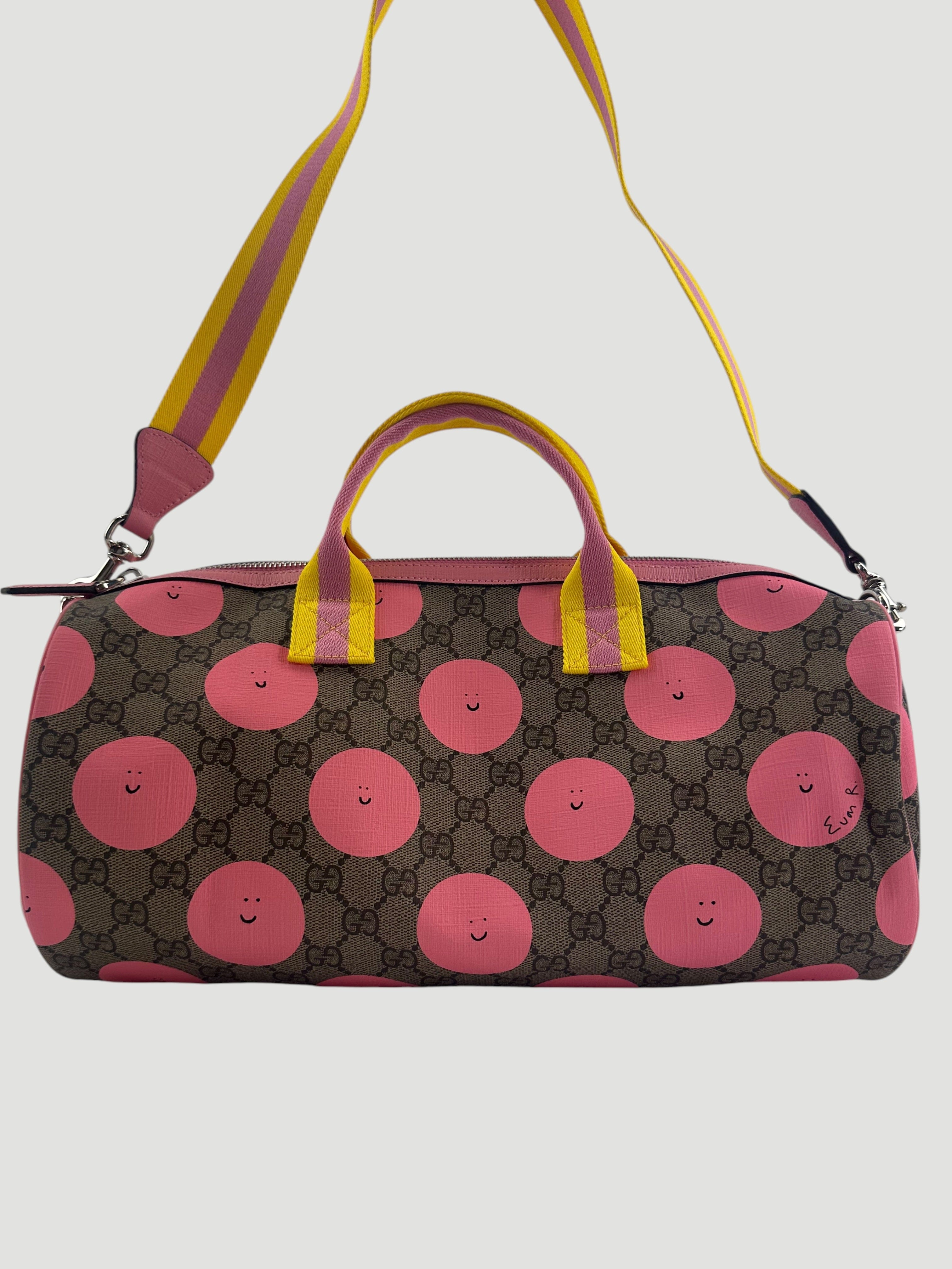 Gucci x Euan Roberts Pink GG Canvas Bowler Bag