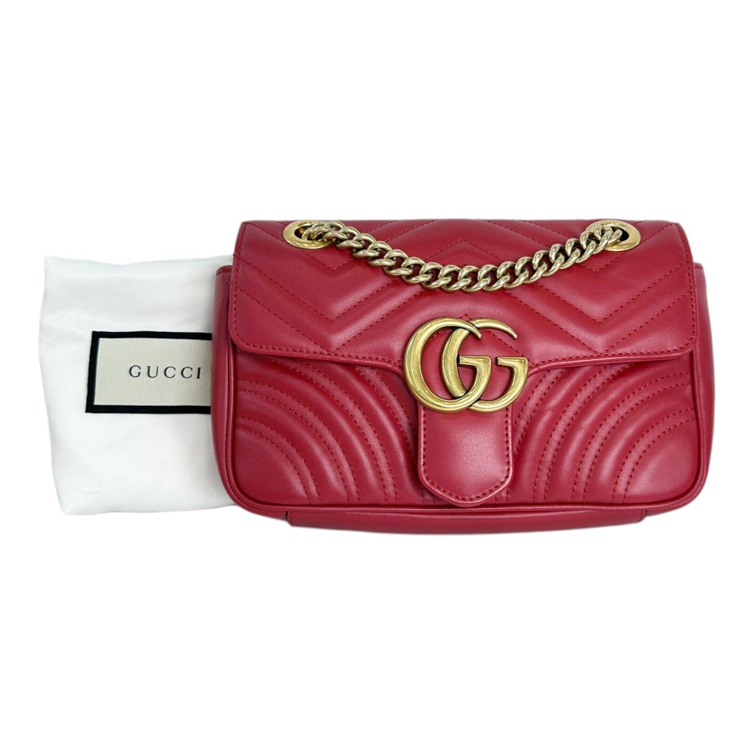 Gucci Marmont Small Red Calfskin Bag