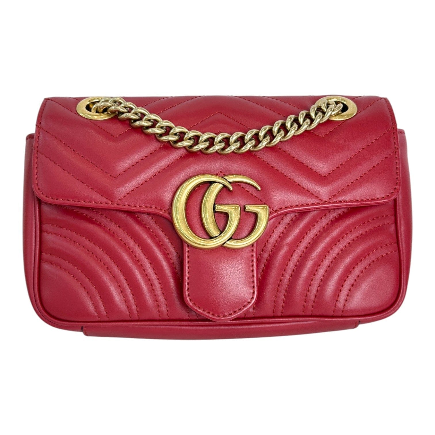 Gucci Marmont Small Red Calfskin Bag