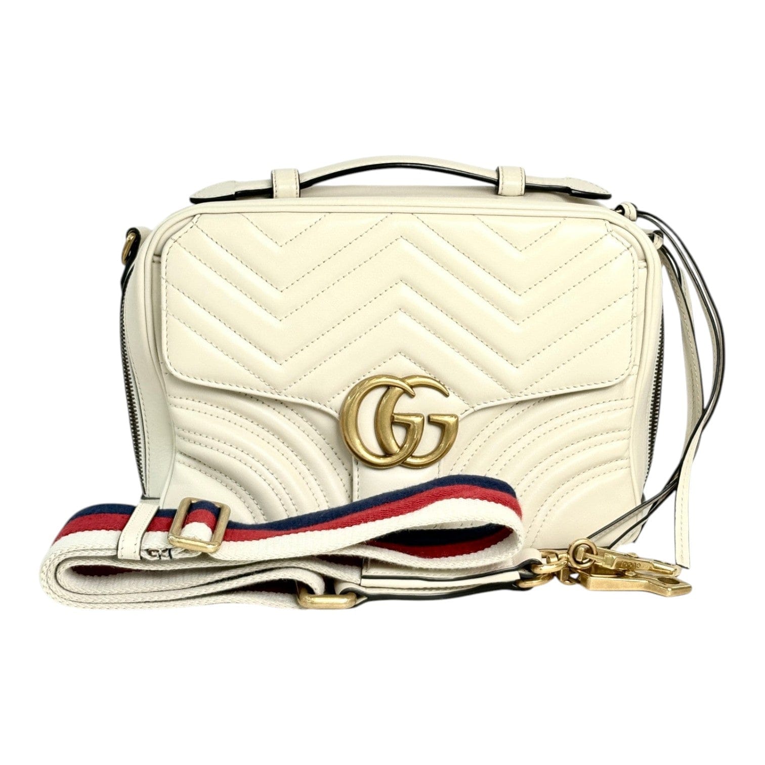 Gucci Marmont Camera White Bag