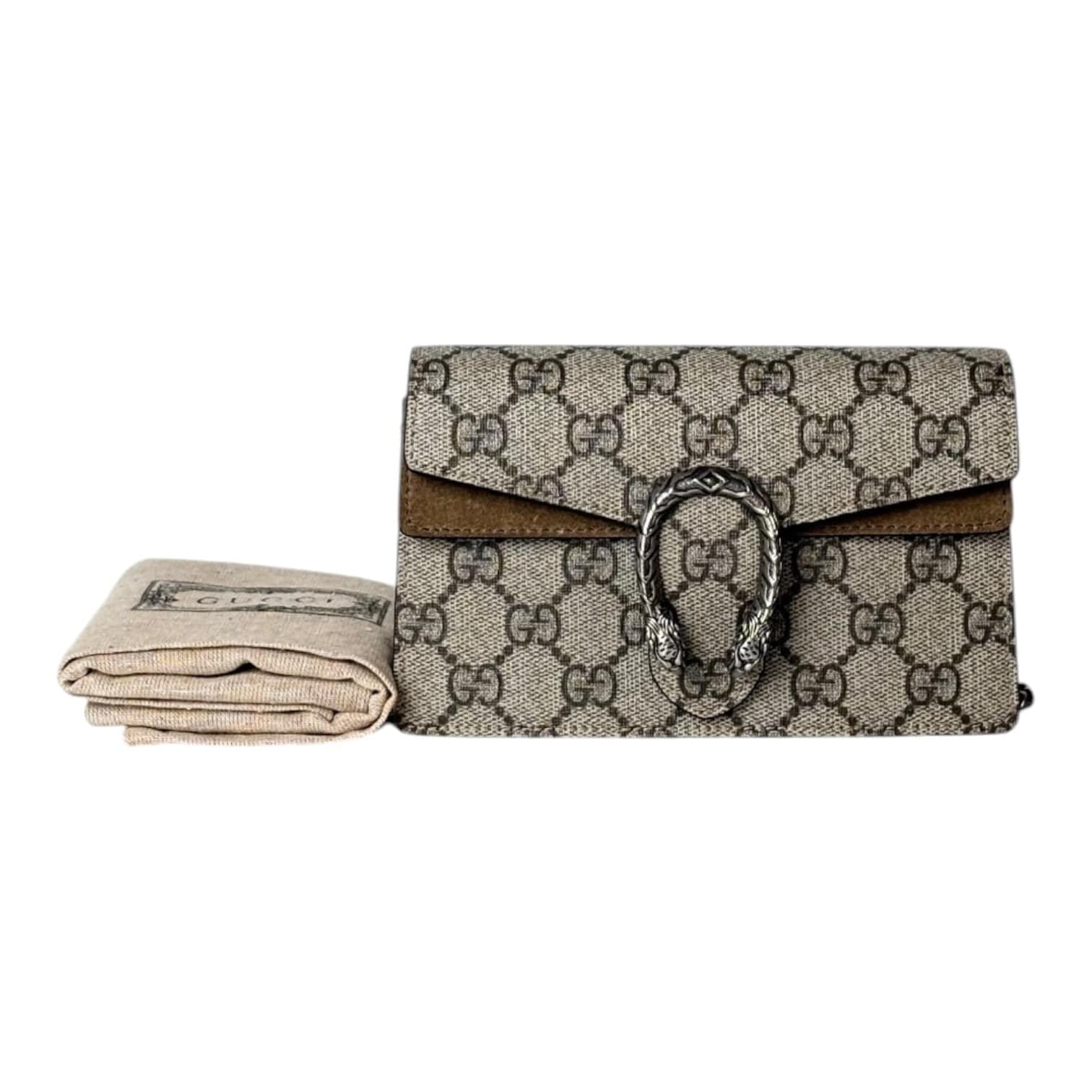 Gucci Dionysus Super Mini GG in Canvas & Suede