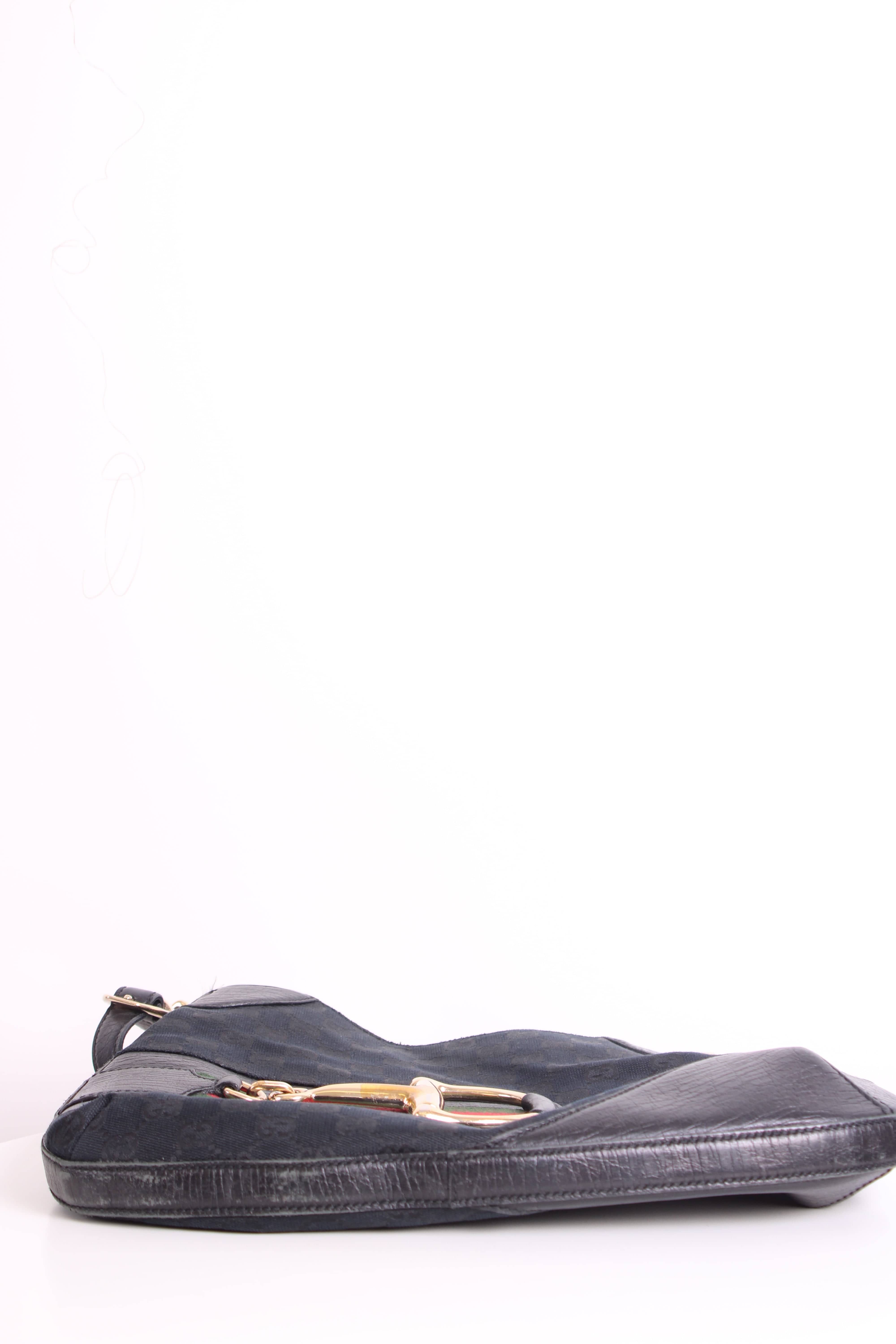 Gucci GG Horesbit Hasler Hobo Bag Black