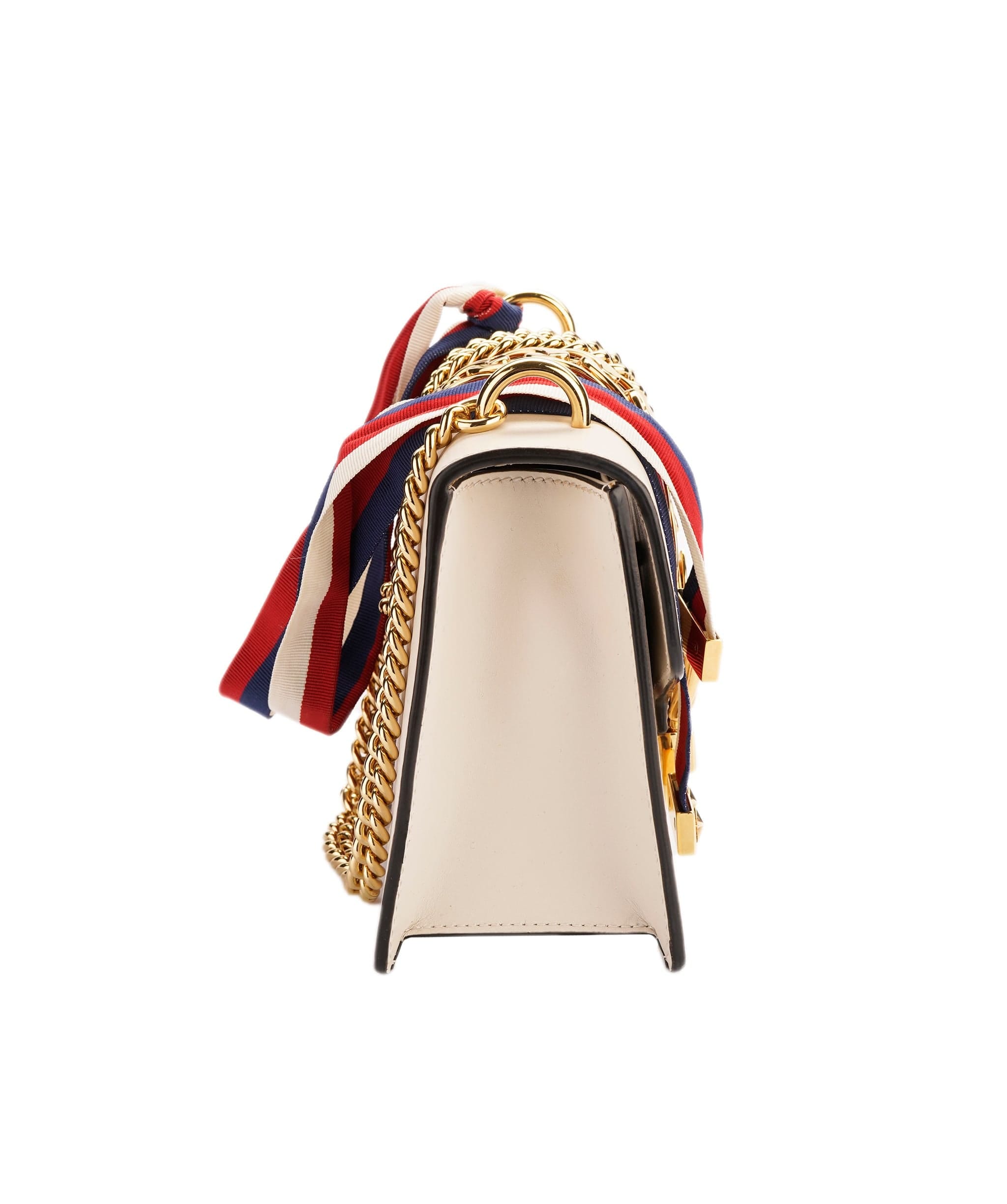 Gucci White Sylvie Chain Mini Leather Bag ALC2027