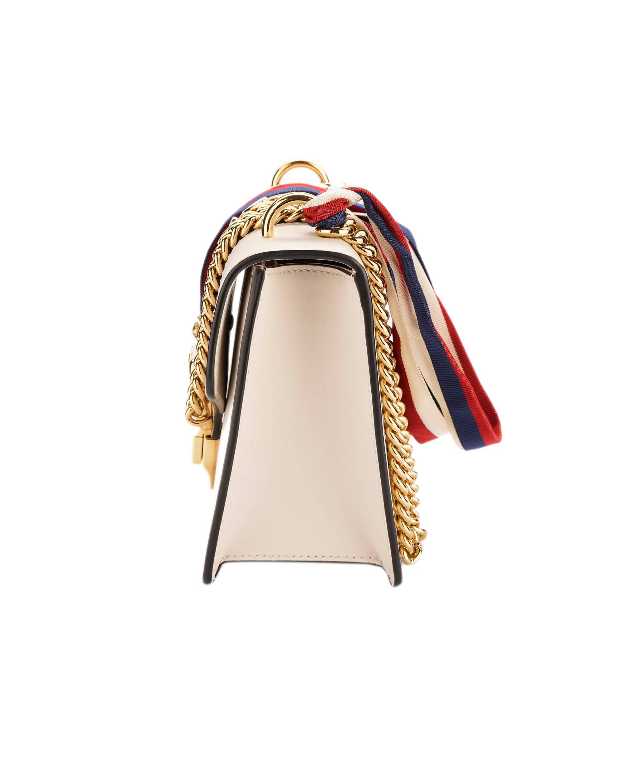 Gucci White Sylvie Chain Mini Leather Bag ALC2027