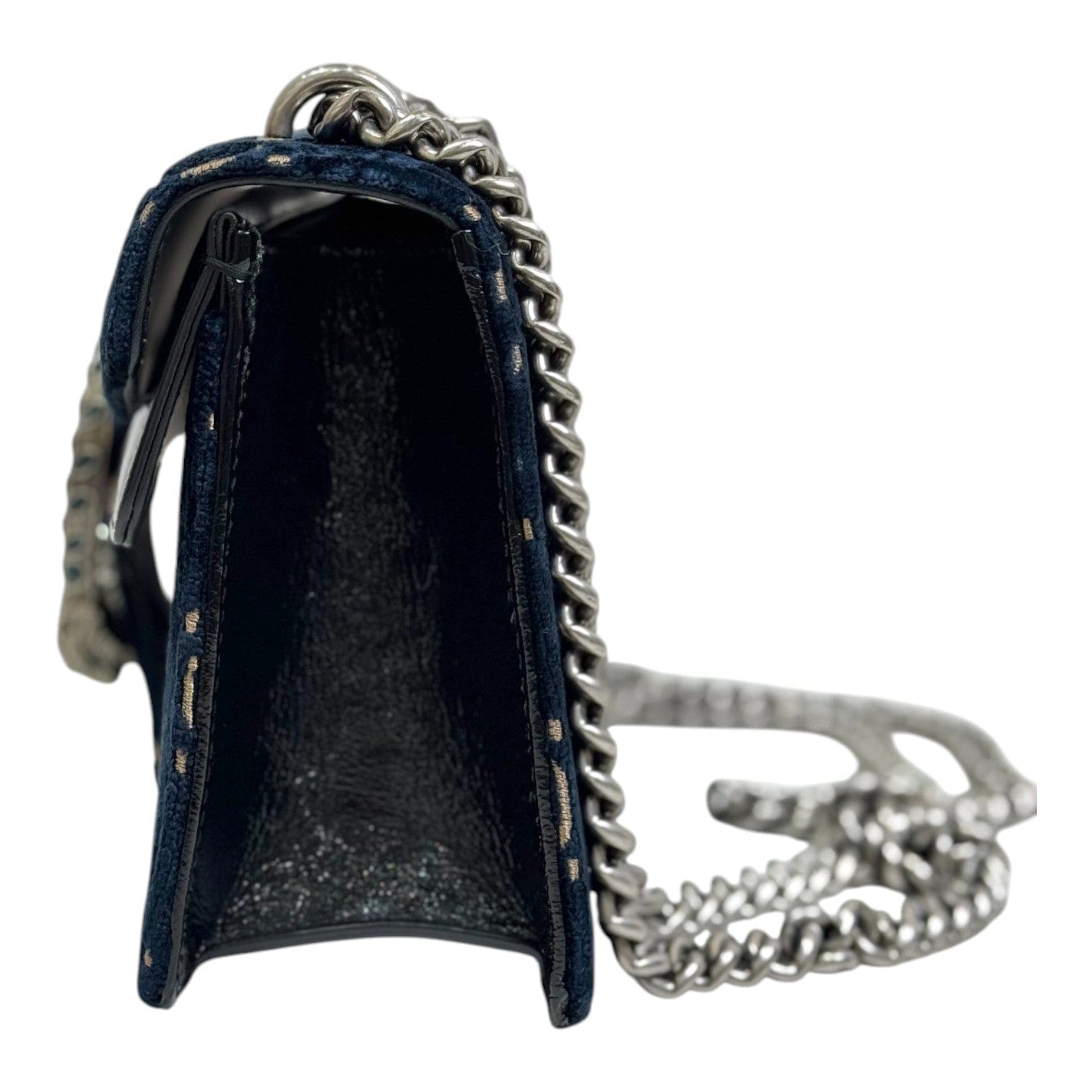 Gucci Dionysus Small Blue/Black Suede with Crystal Bag