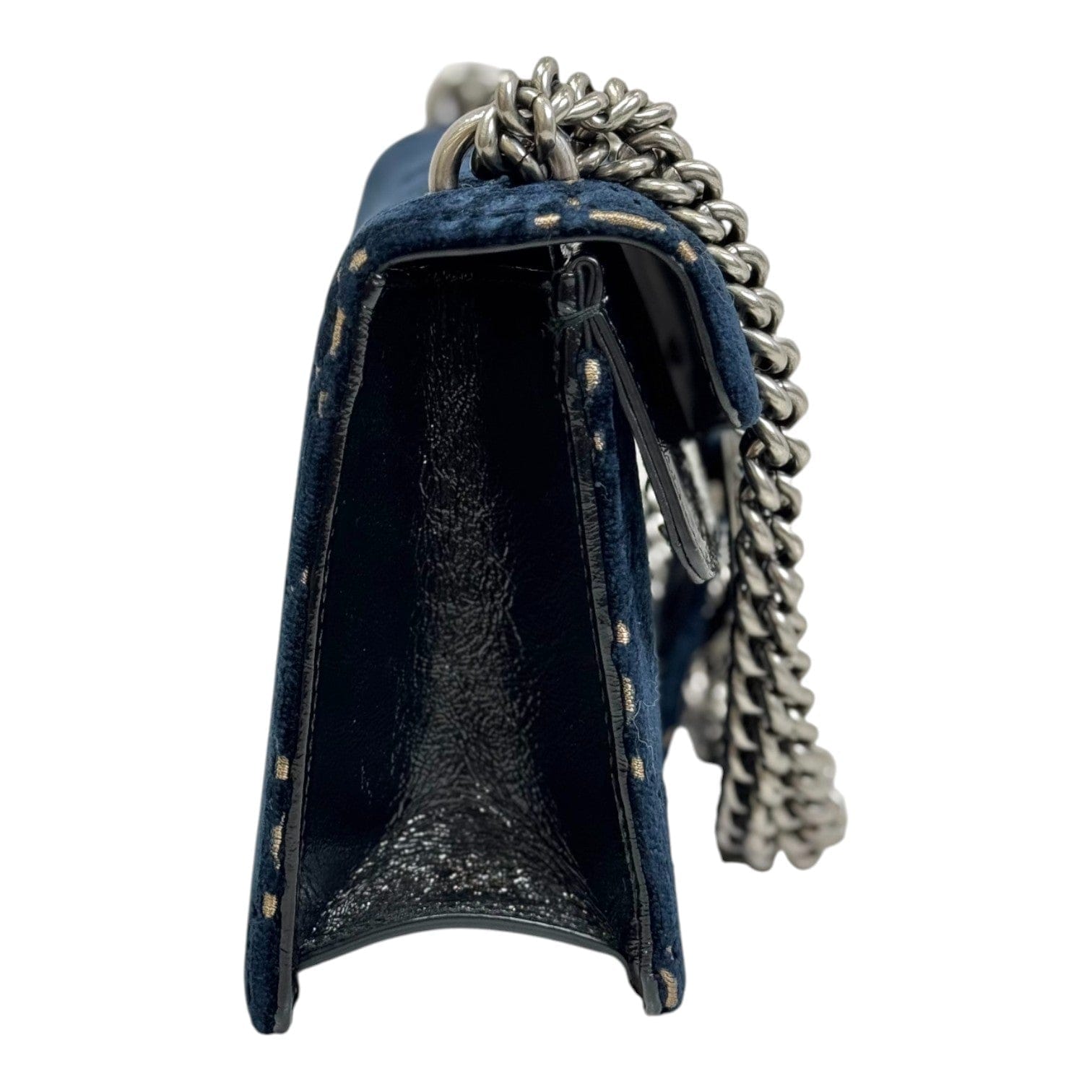 Gucci Dionysus Small Blue/Black Suede with Crystal Bag