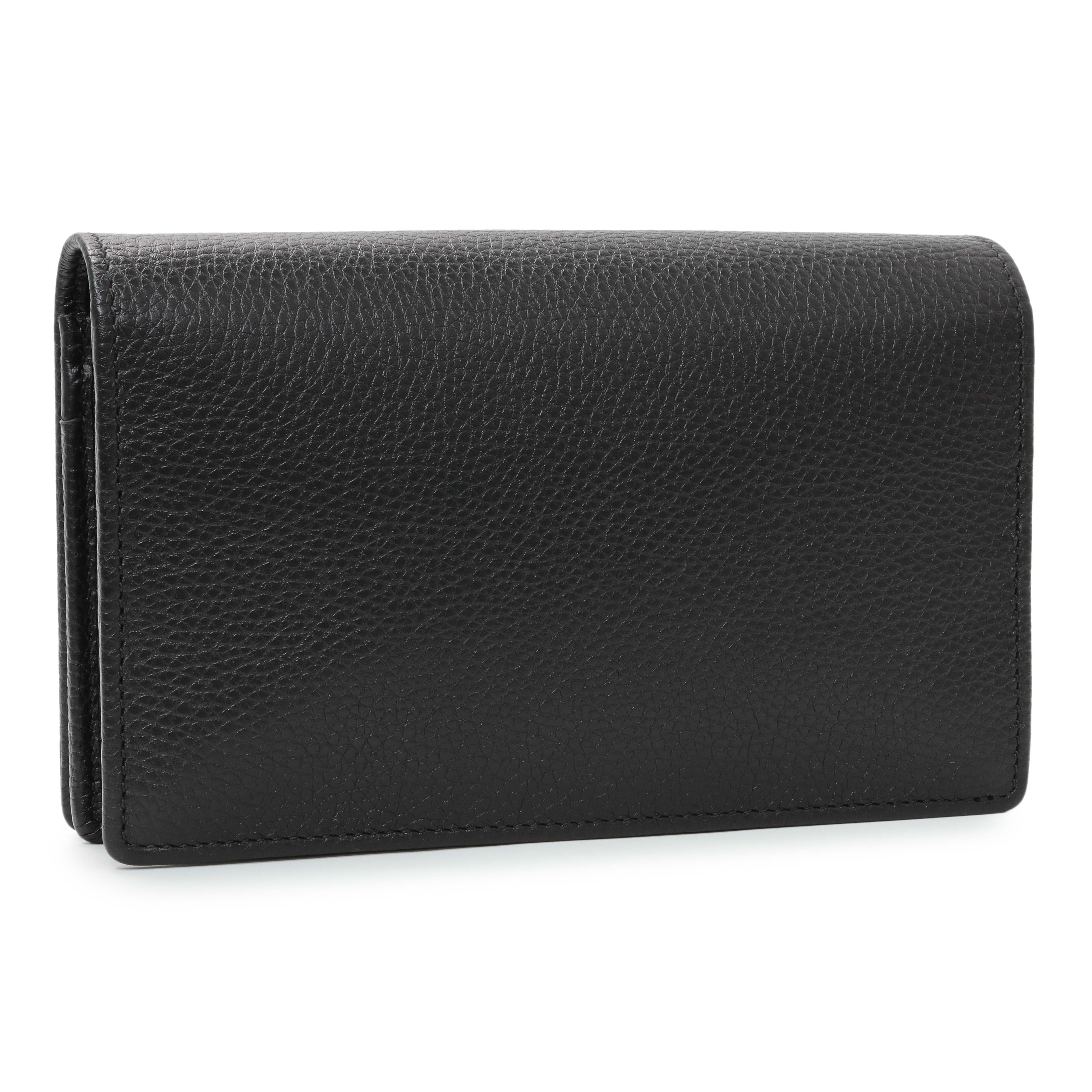 Gucci Black Pebbled Calfskin Soho Wallet on Chain