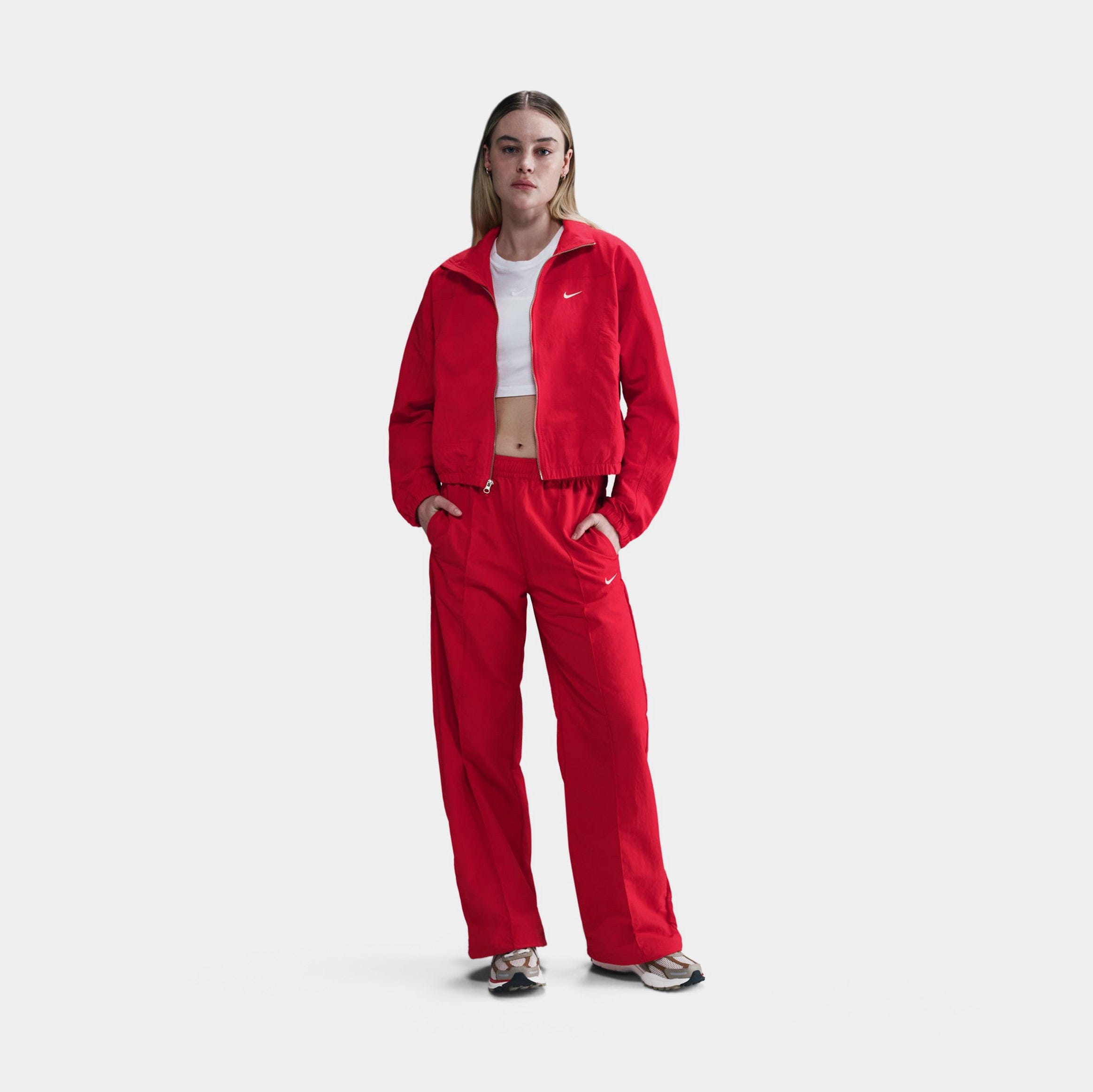 Nike NSW Everything Oversized Woven Womens Jacket (University Red/White)