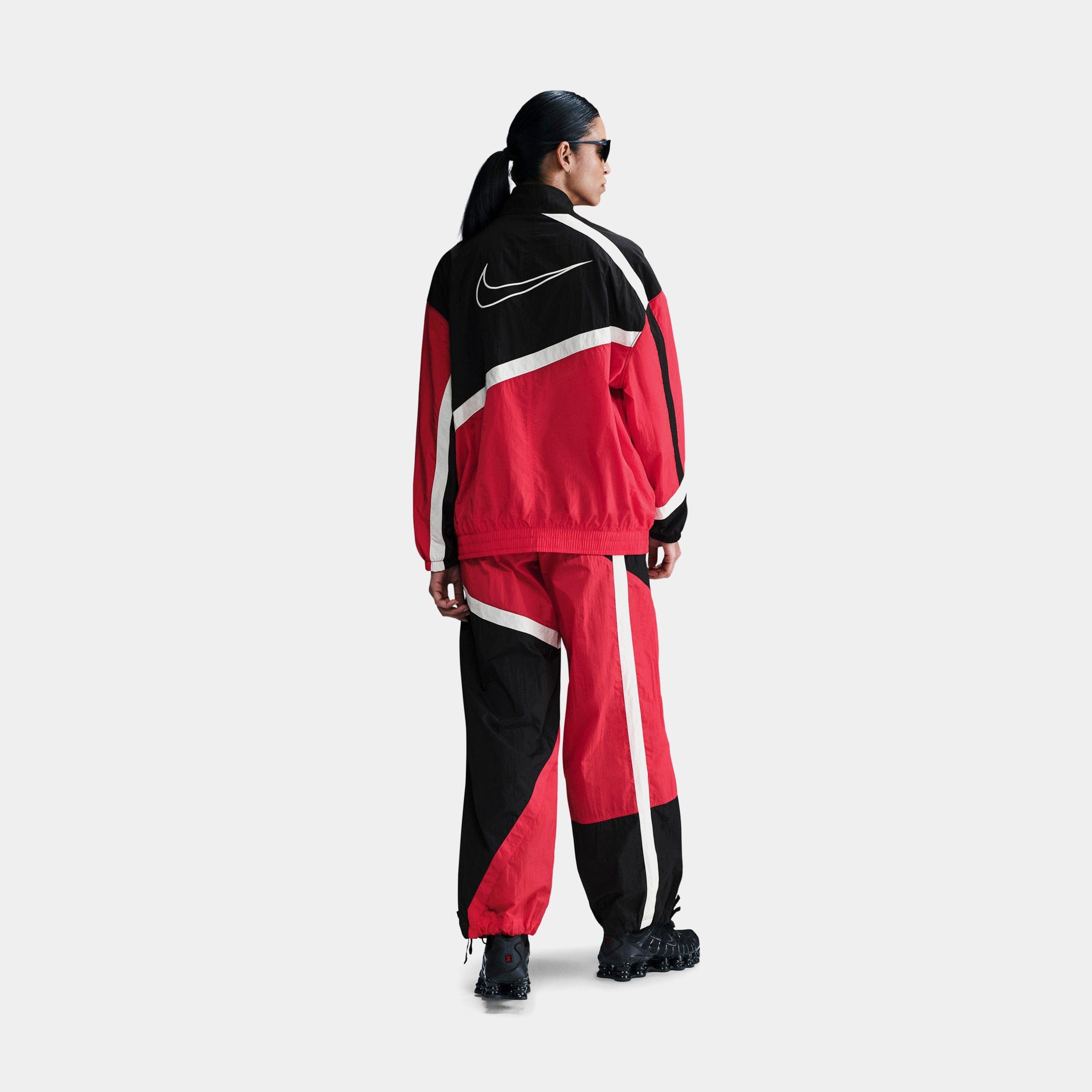 Nike NSW Oversized Woven Womens Jacket (Red/Black)