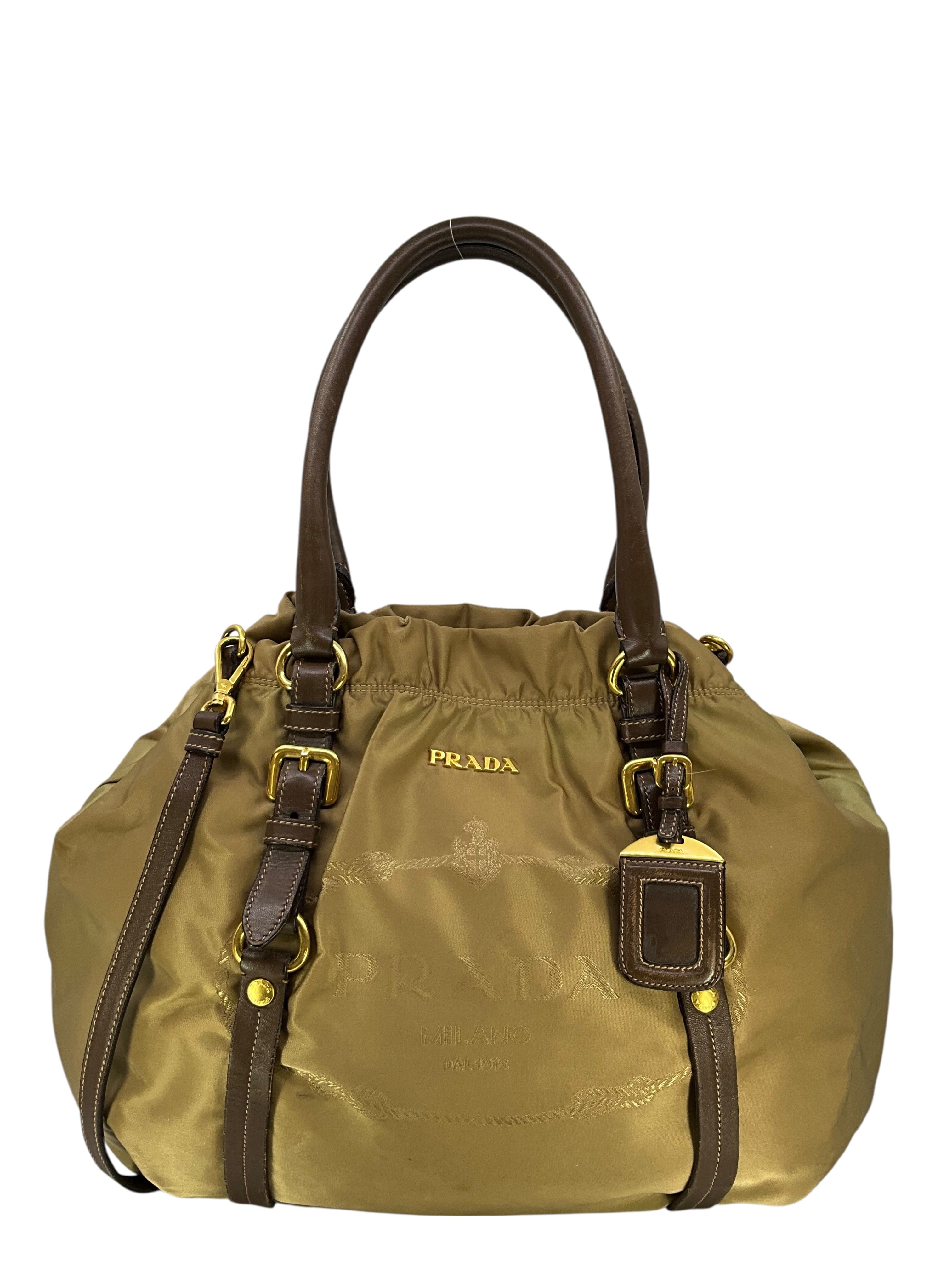 Prada Tessuto Nylon Logo Hobo Bag