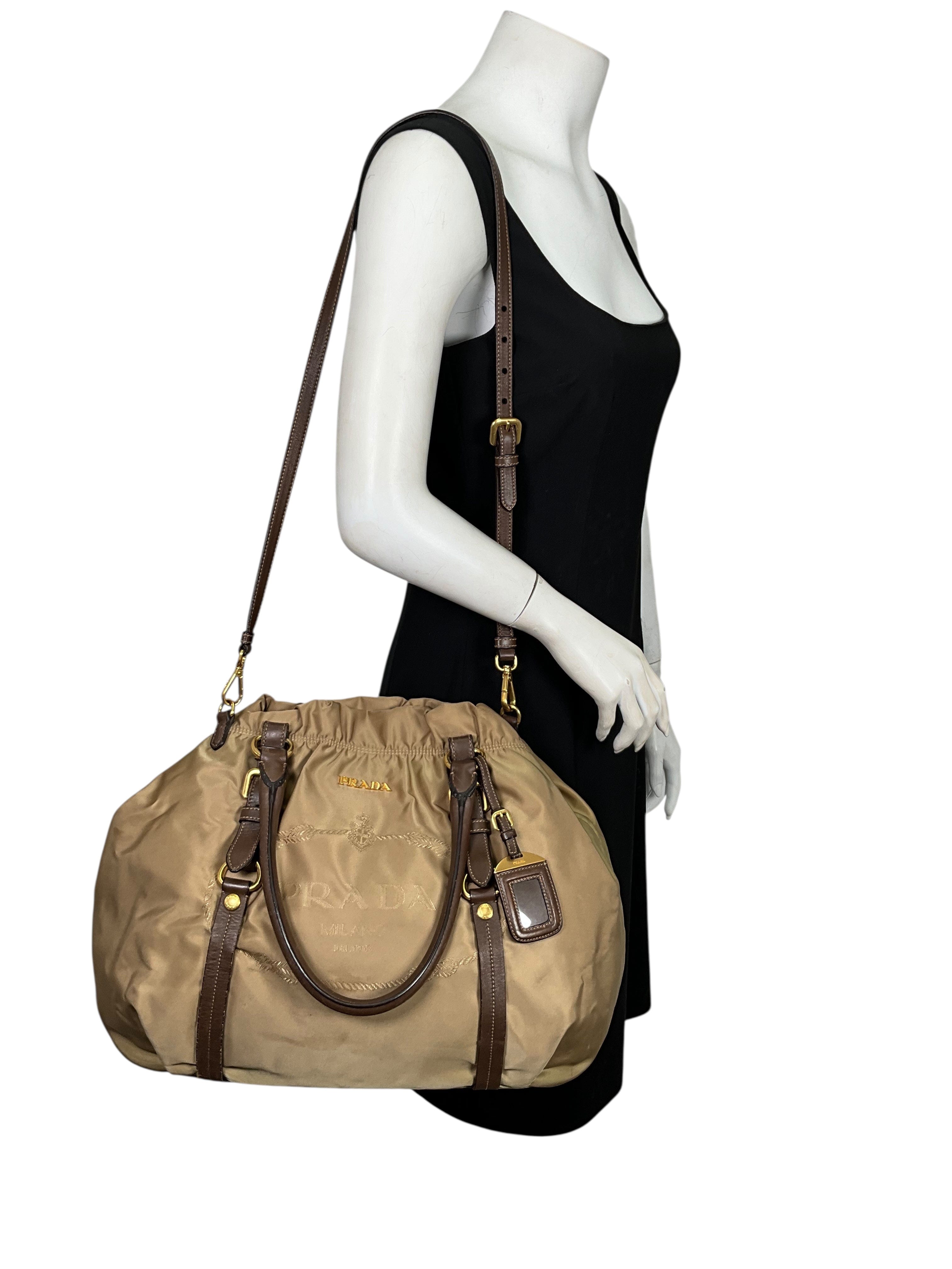 Prada Tessuto Nylon Logo Hobo Bag