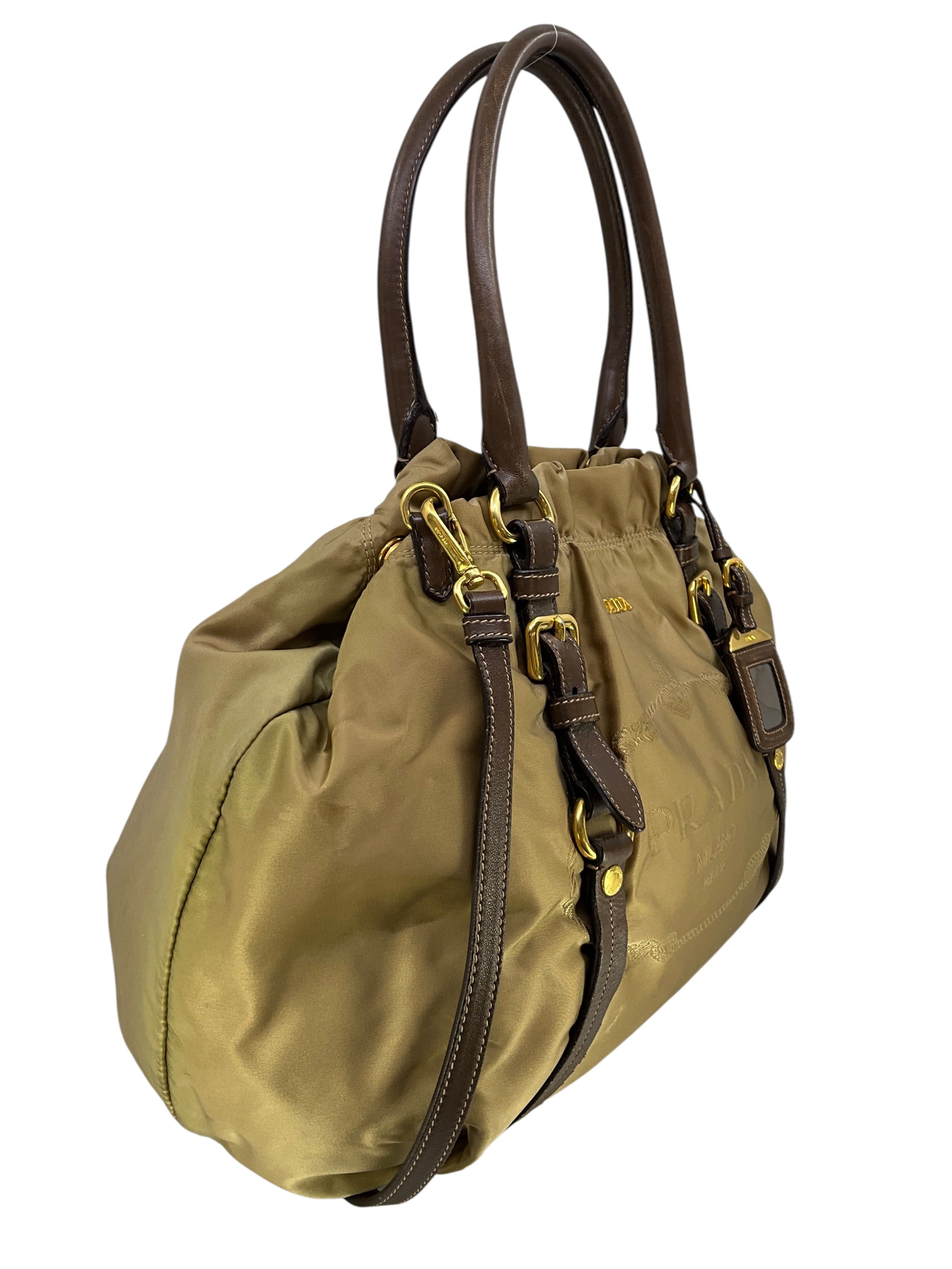 Prada Tessuto Nylon Logo Hobo Bag