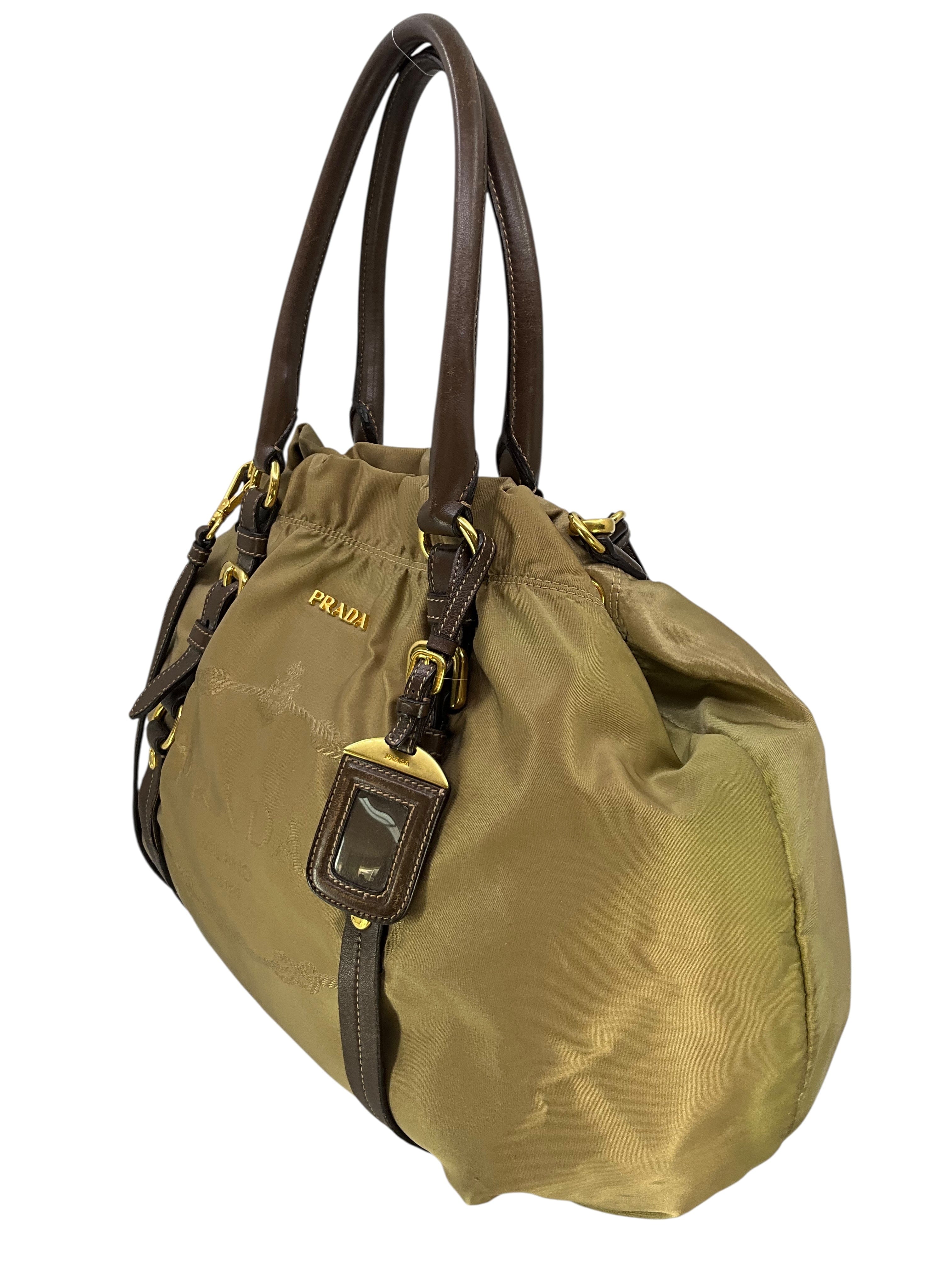 Prada Tessuto Nylon Logo Hobo Bag