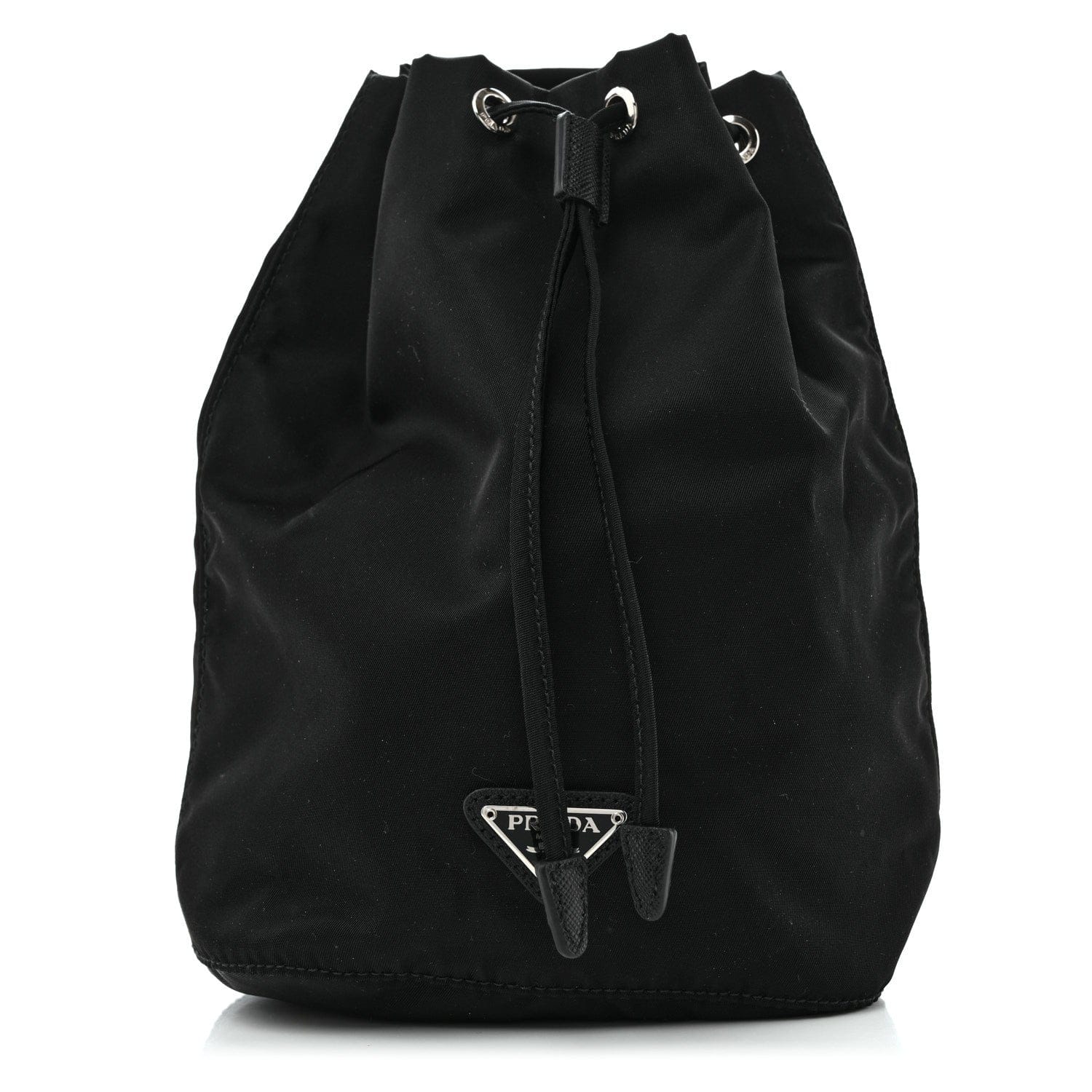 Prada Nylon Vela Drawstring Pouch Black