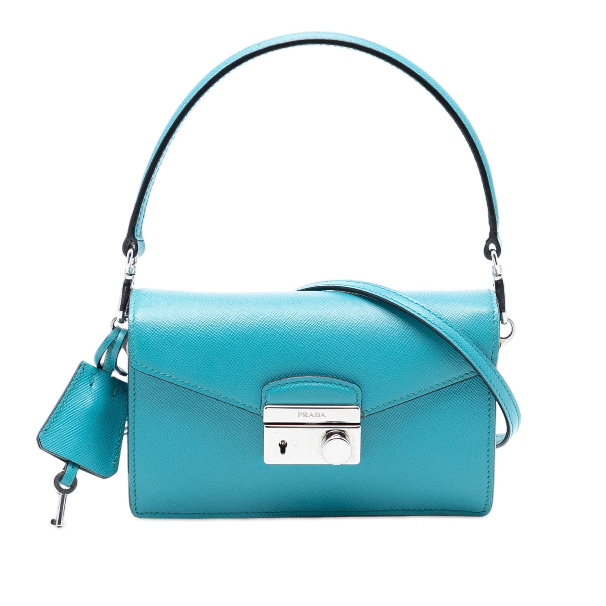 Prada Saffiano Lux Sound Lock Satchel