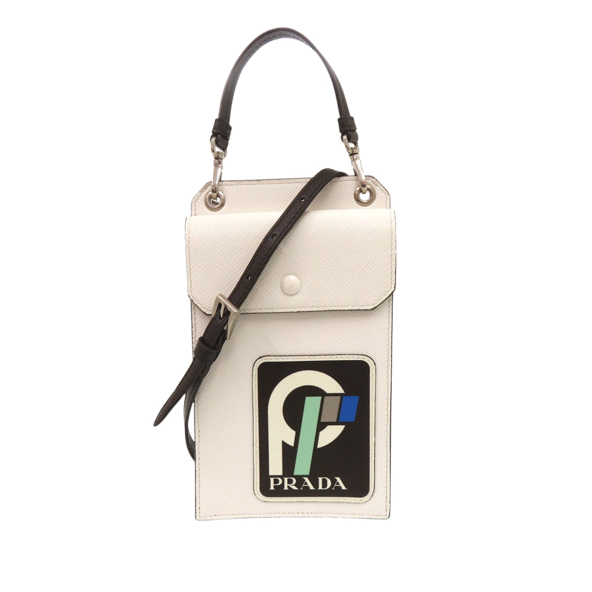 Prada Saffiano Patch Phone Holder