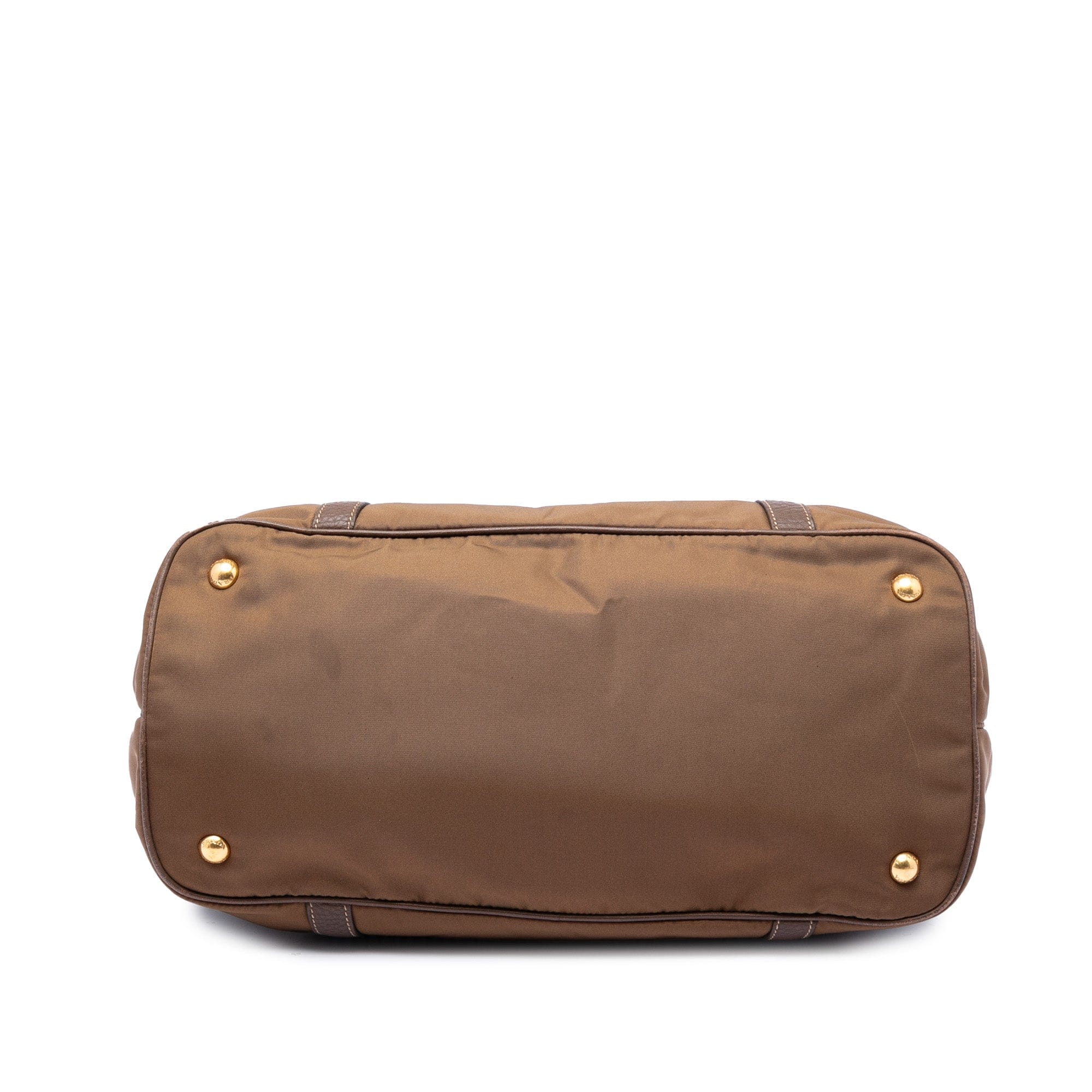 Prada Vitello Daino Trimmed Tessuto Satchel