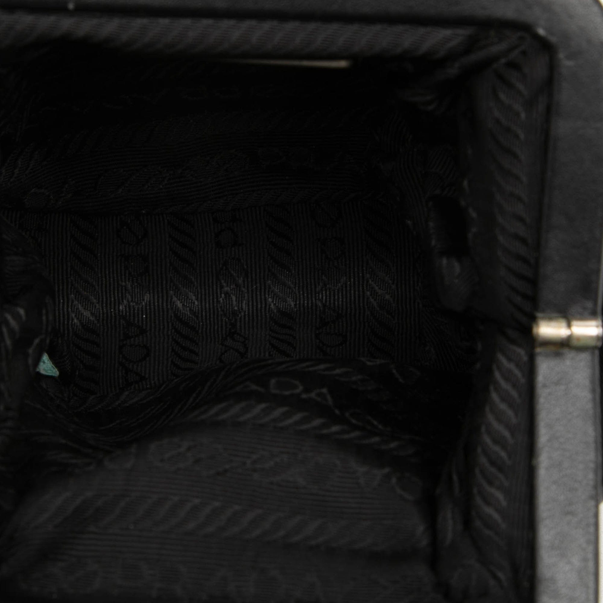 Prada Tessuto Kiss Lock Frame Coin Pouch