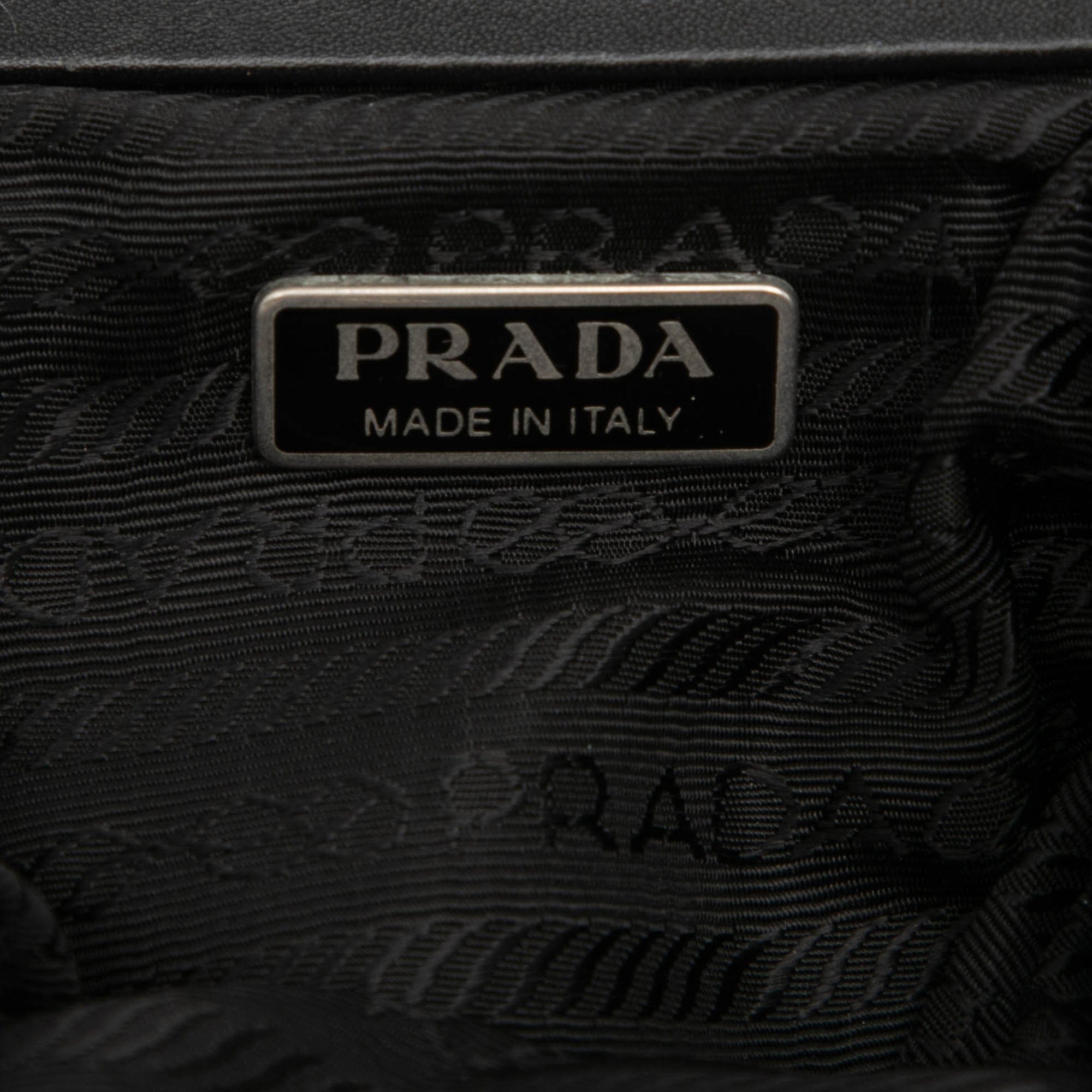 Prada Tessuto Kiss Lock Frame Coin Pouch