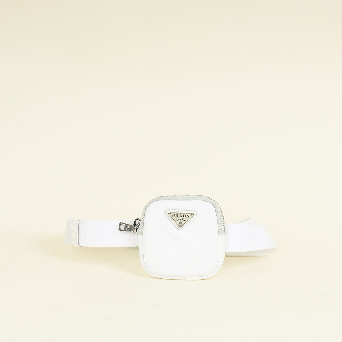 Prada White Re - Nylon Pouch Belt