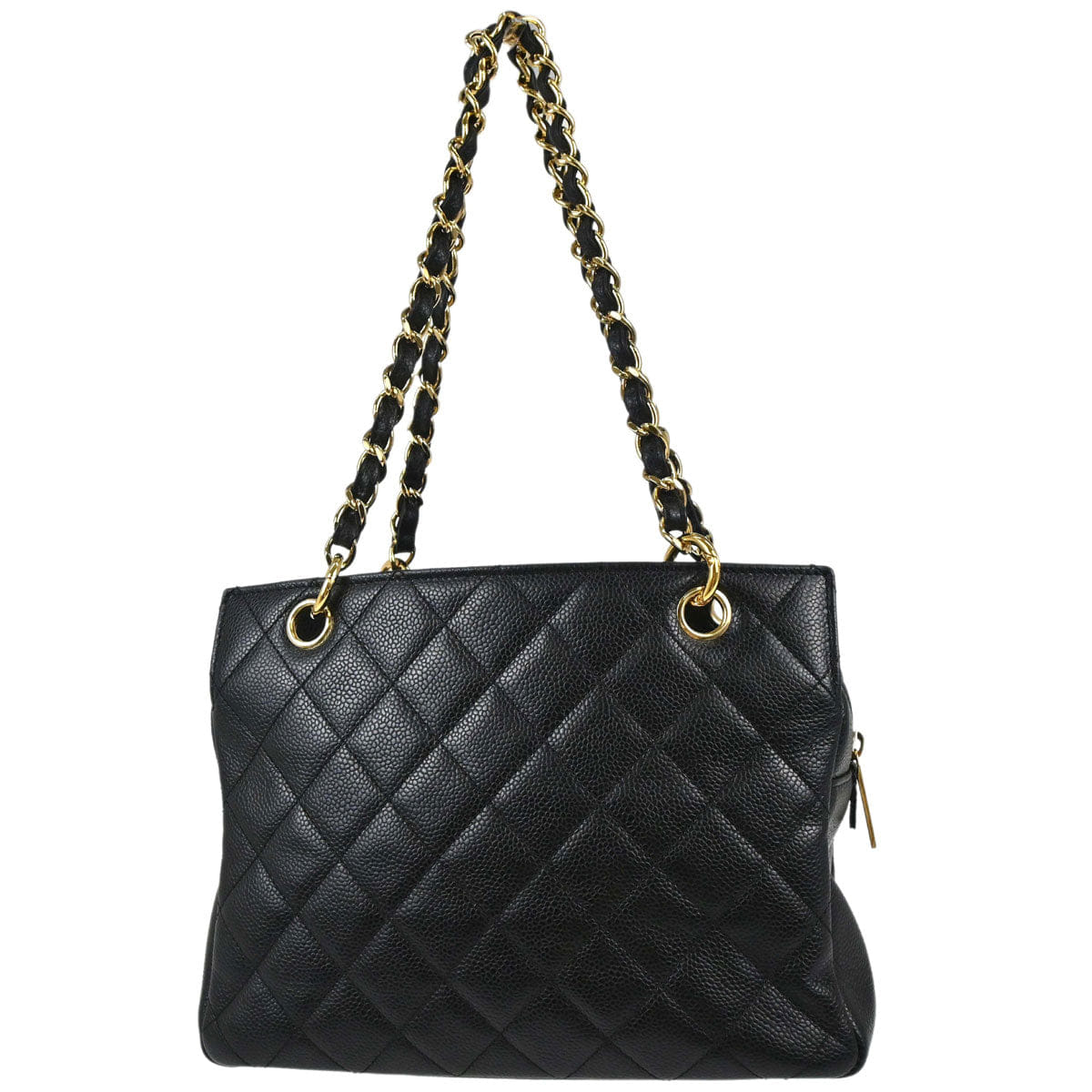 Chanel 2008 - 2009 Black Caviar Skin Petite Timeless Tote PTT Chain Handbag
