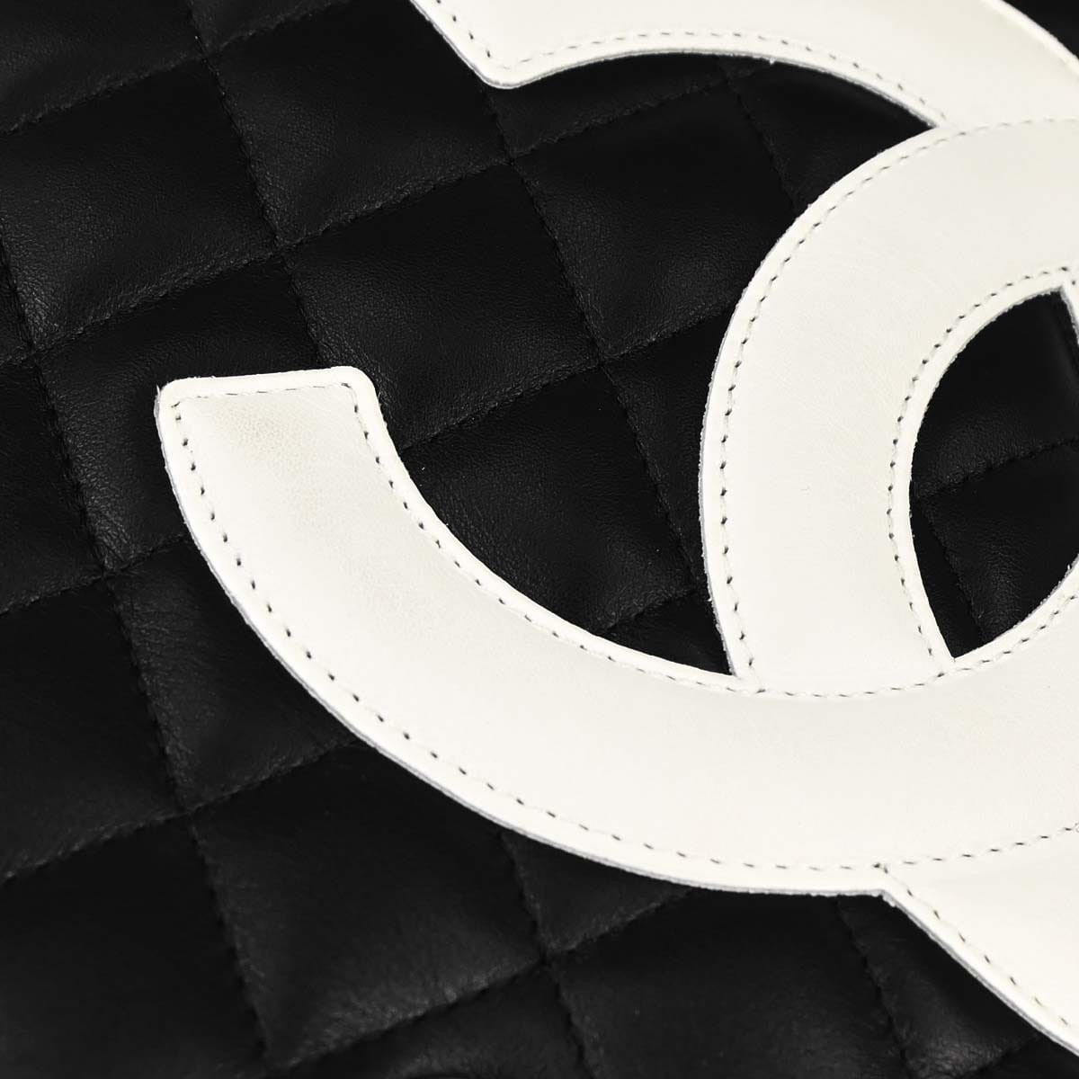 Chanel 2004 - 2005 Black Calfskin Cambon Ligne Tote Handbag