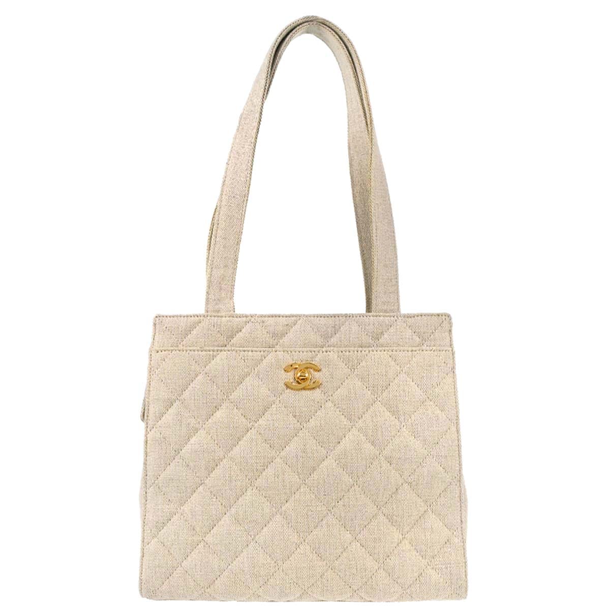 Chanel 1997 - 1999 Beige Canvas Tote Handbag