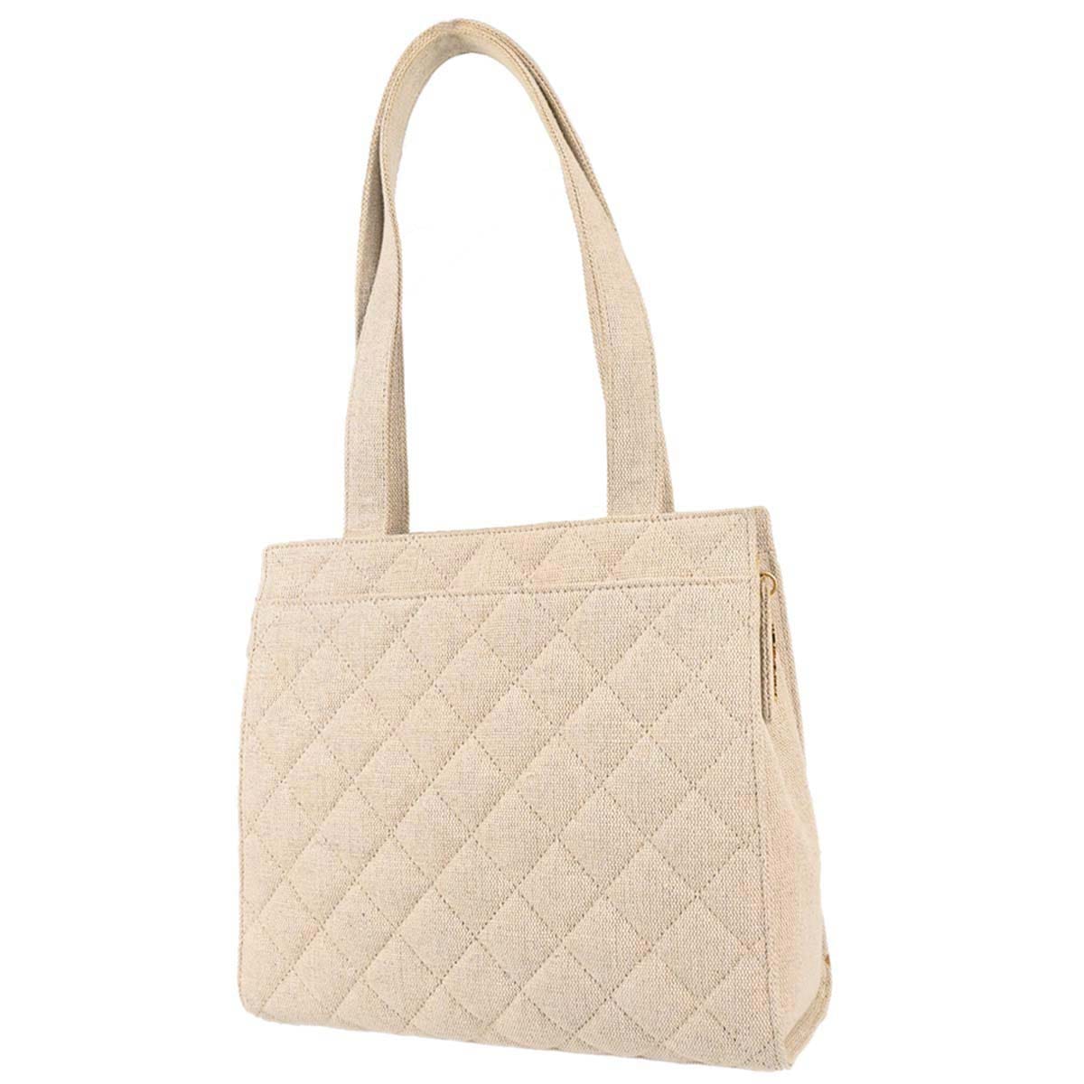 Chanel 1997 - 1999 Beige Canvas Tote Handbag