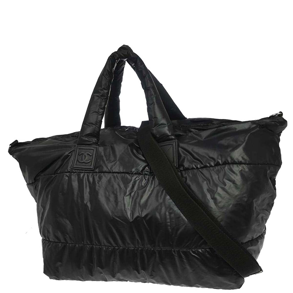 Chanel 2009 - 2010 Black Nylon Coco Cocoon 2way Shoulder Tote Bag