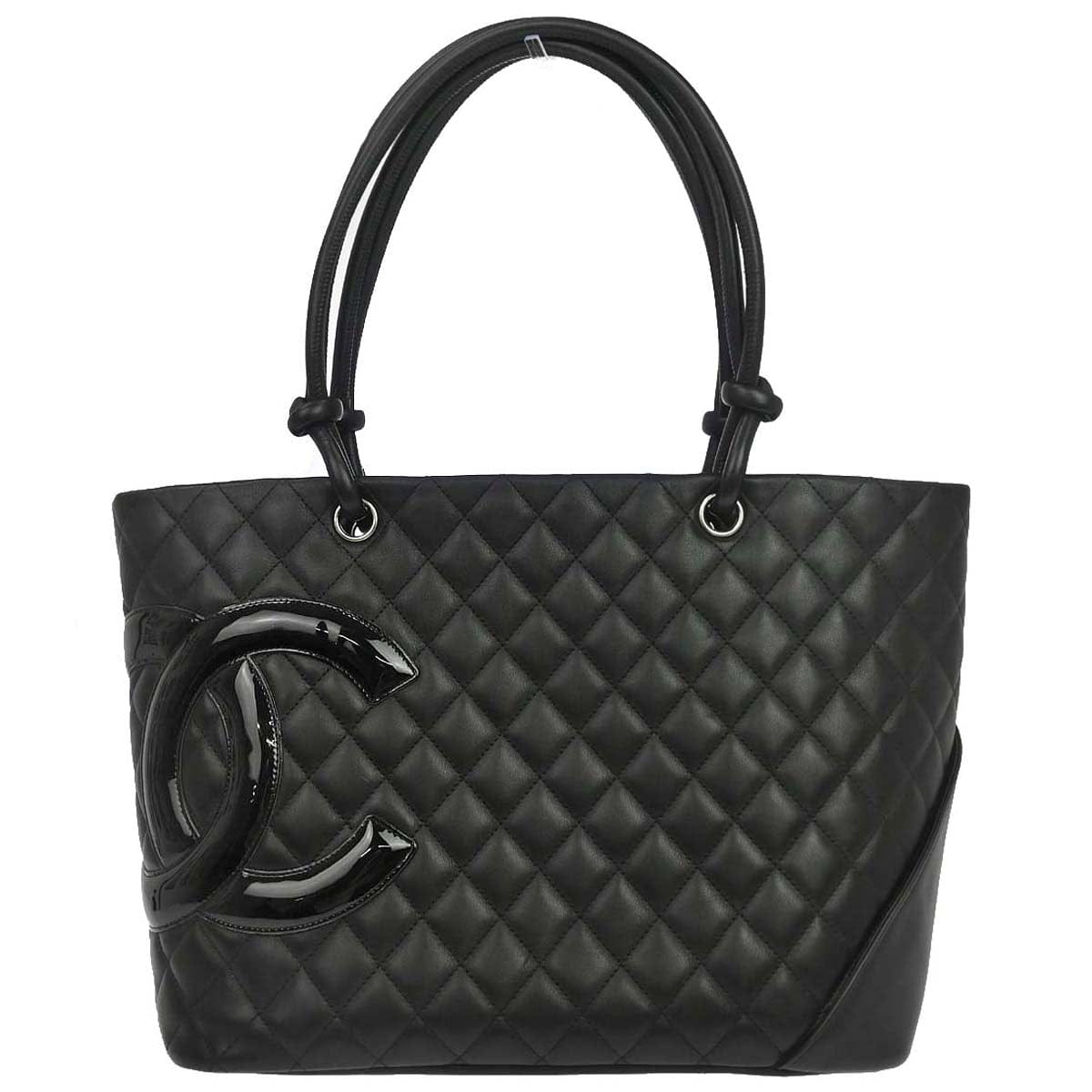 Chanel 2009 - 2010 Black Calfskin Cambon Ligne Tote Handbag
