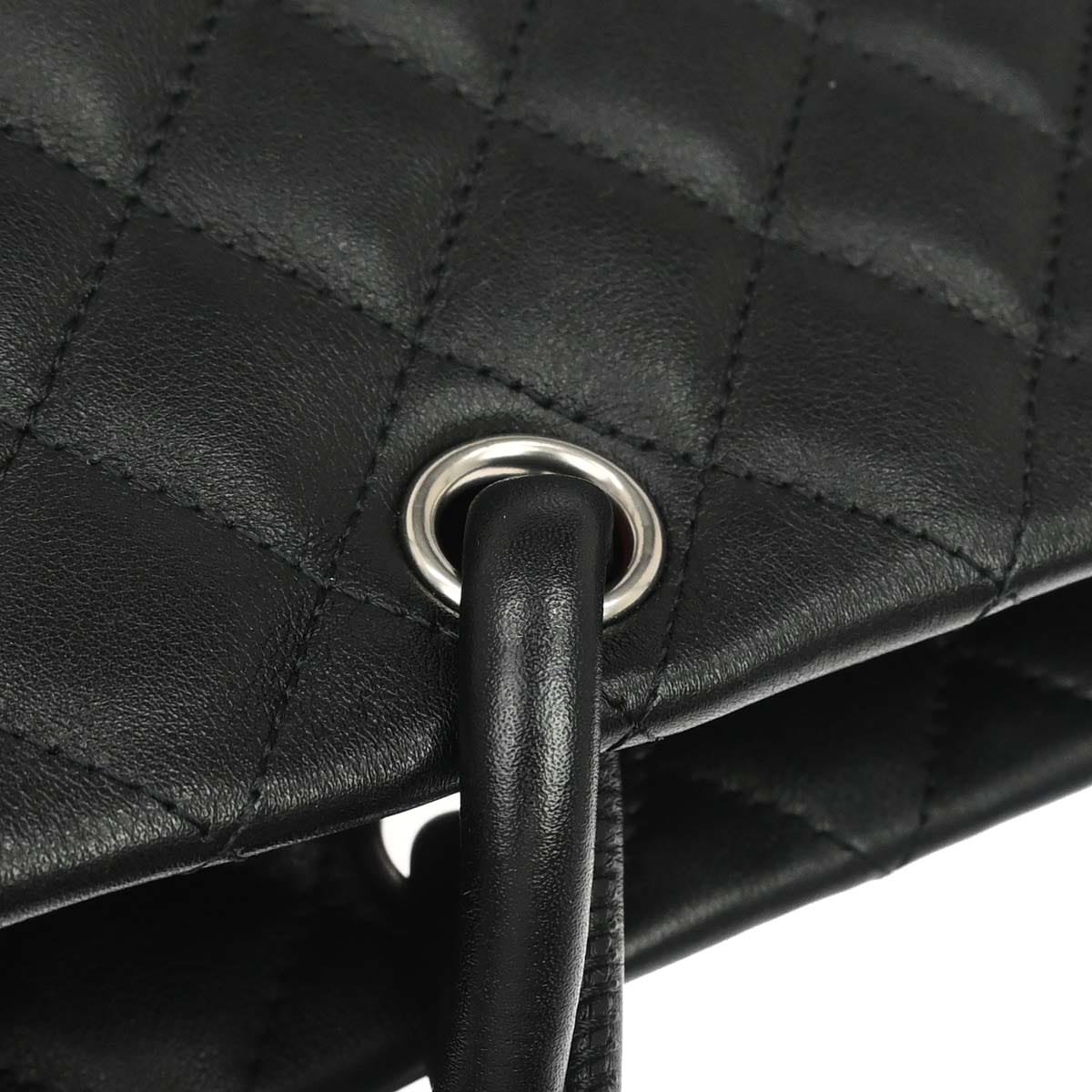 Chanel 2009 - 2010 Black Calfskin Cambon Ligne Tote Handbag