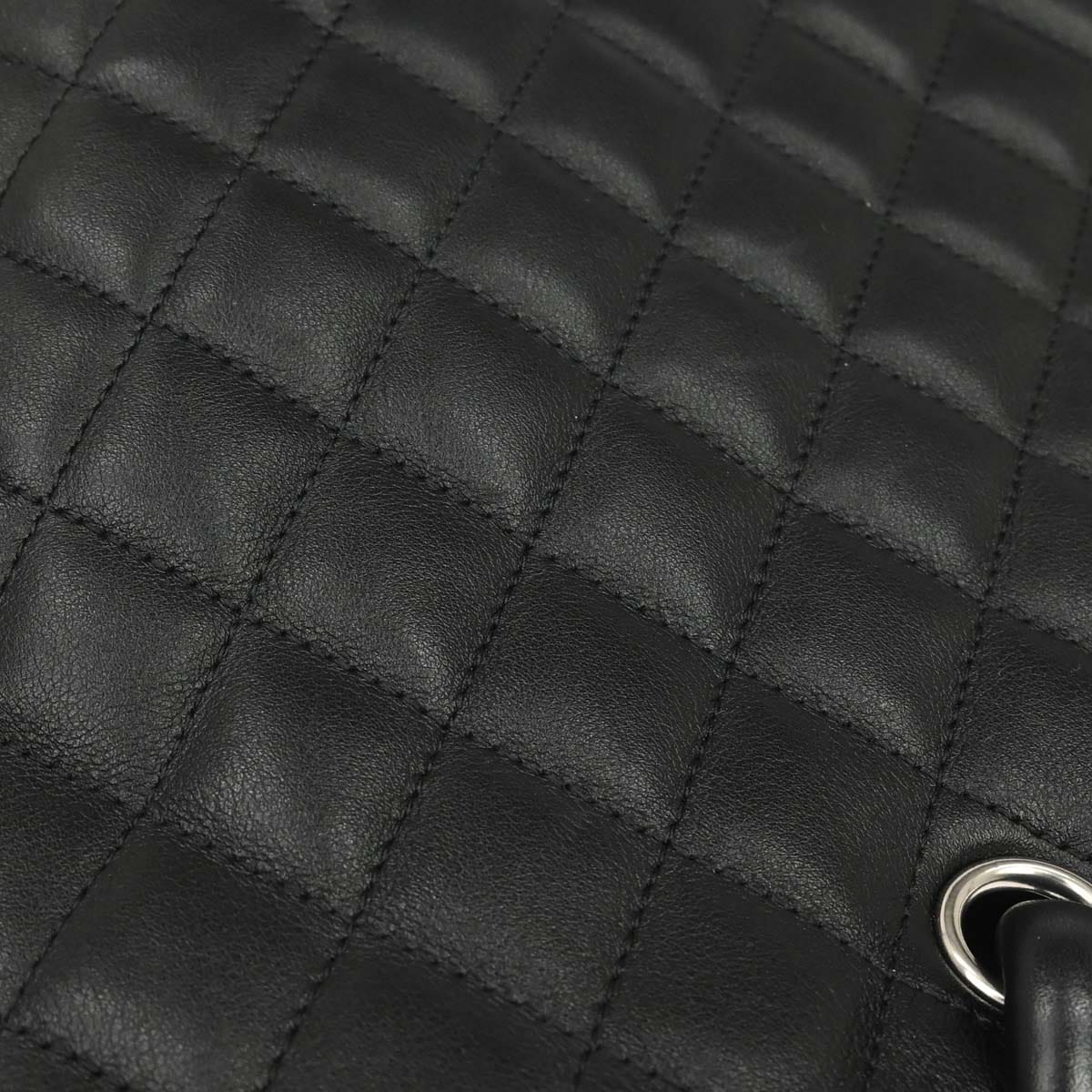 Chanel 2009 - 2010 Black Calfskin Cambon Ligne Tote Handbag