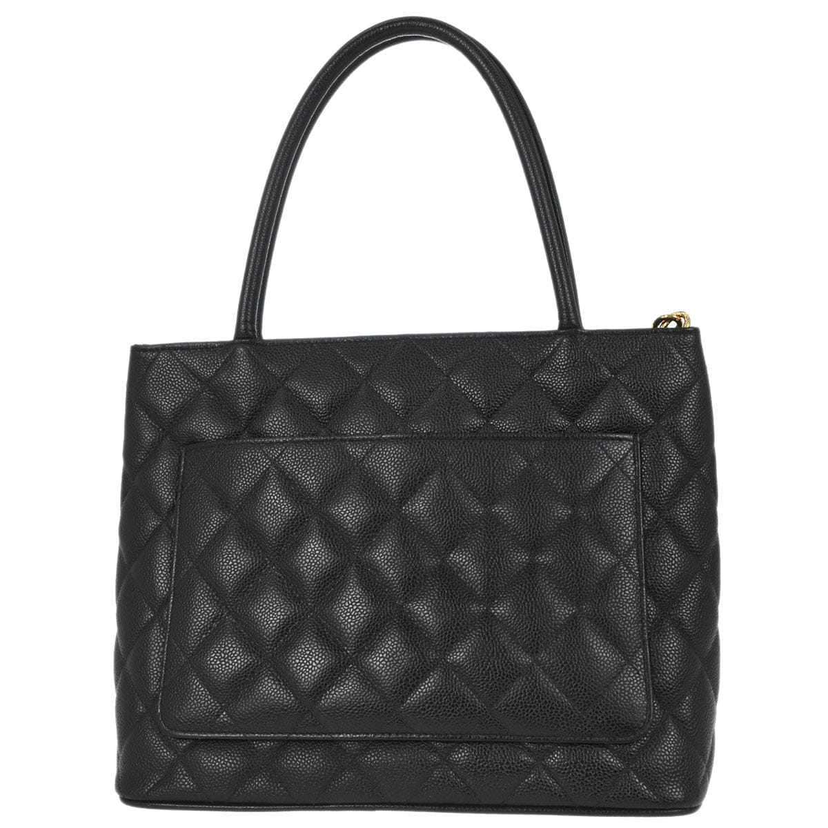 Chanel 2005 - 2006 Black Caviar Skin Medallion Tote Handbag