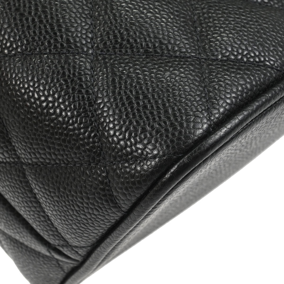 Chanel 2005 - 2006 Black Caviar Skin Medallion Tote Handbag
