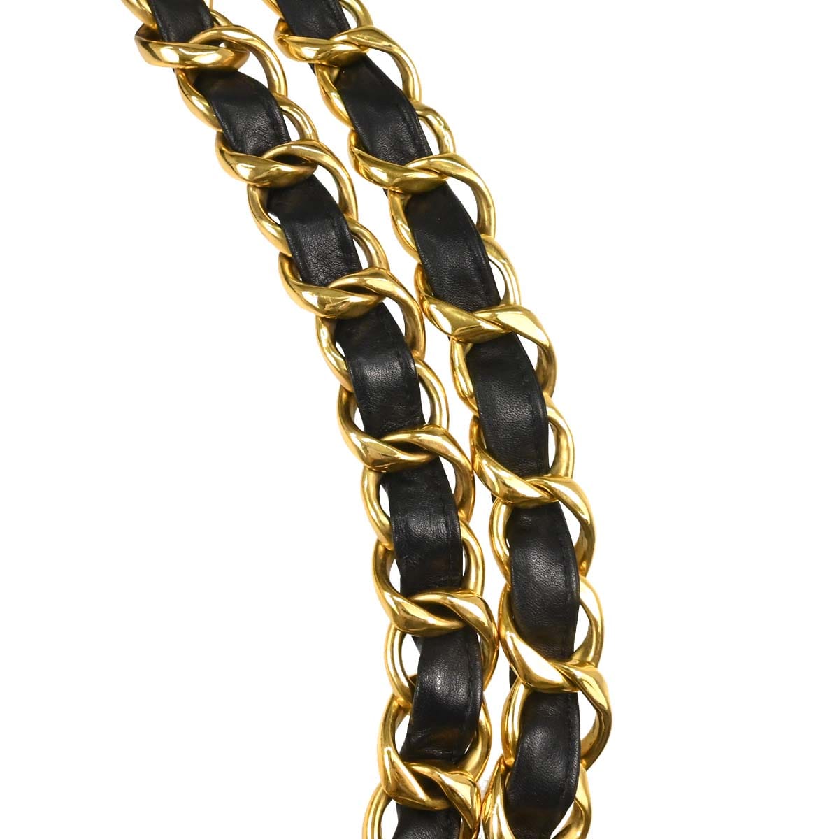 Chanel 1994 - 1996 Black Lambskin Chain Tote Shoulder Bag