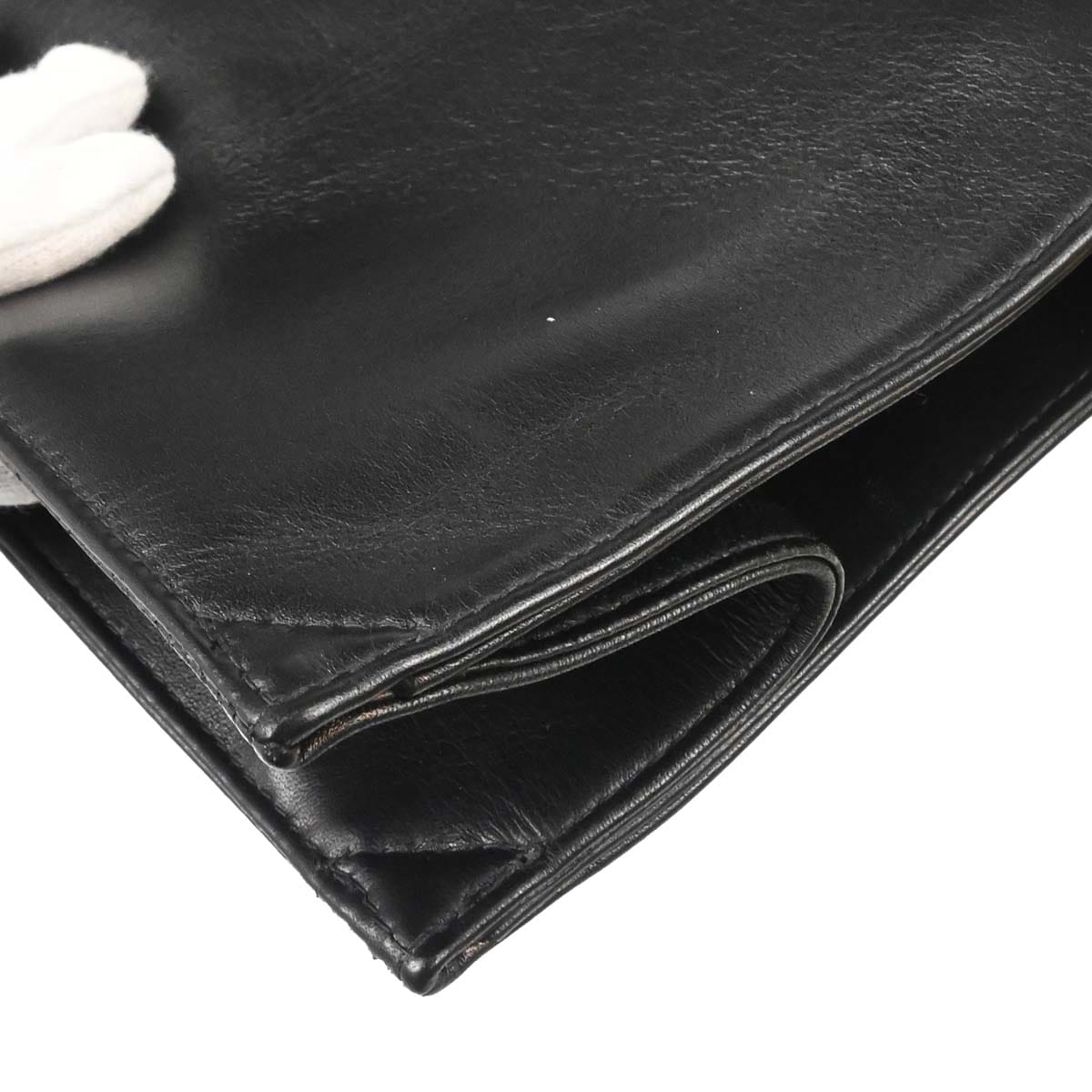 Chanel 1994 - 1996 Black Lambskin Chain Tote Shoulder Bag