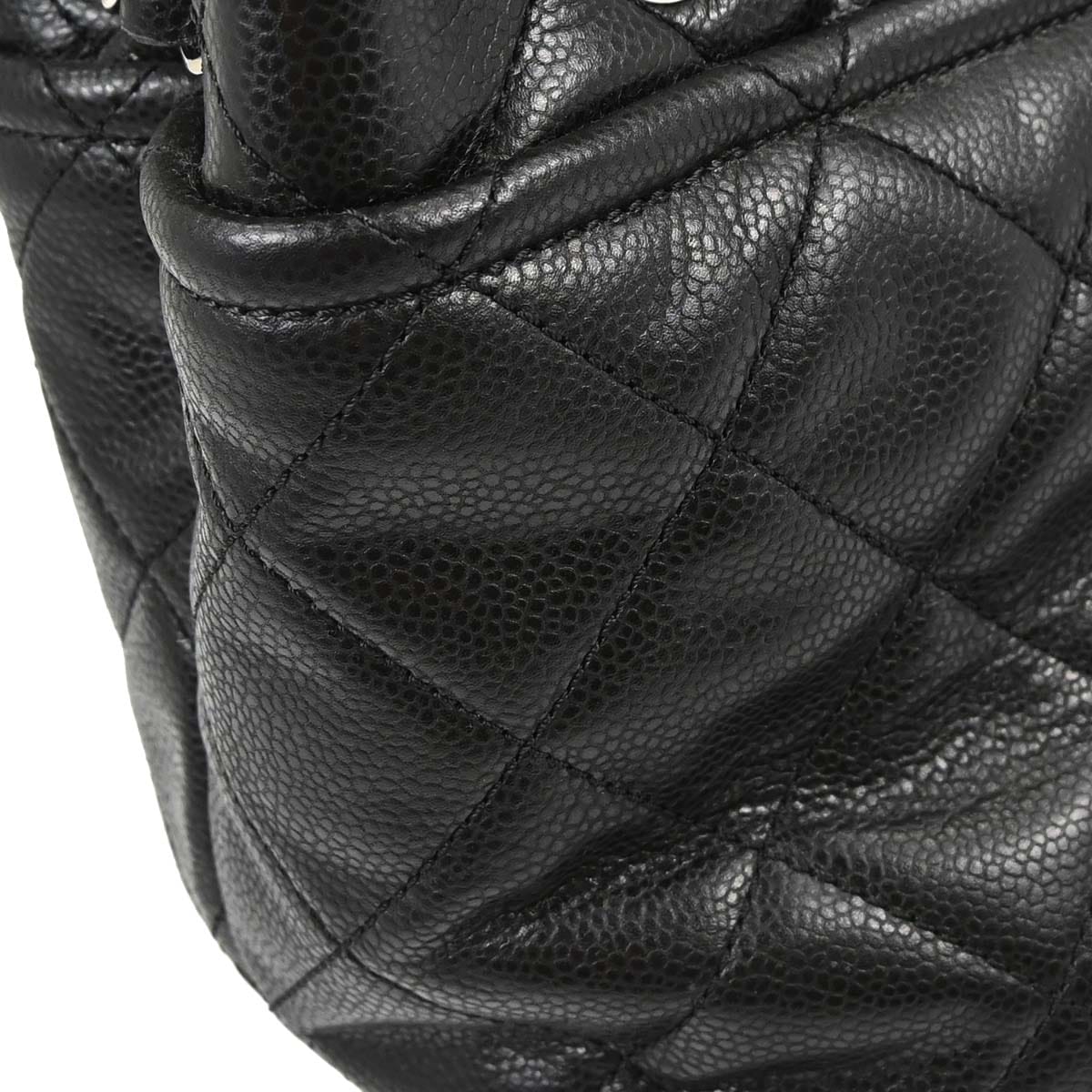 Chanel 2012 - 2013 Black Caviar Skin Timeless CC Chain Tote Bag