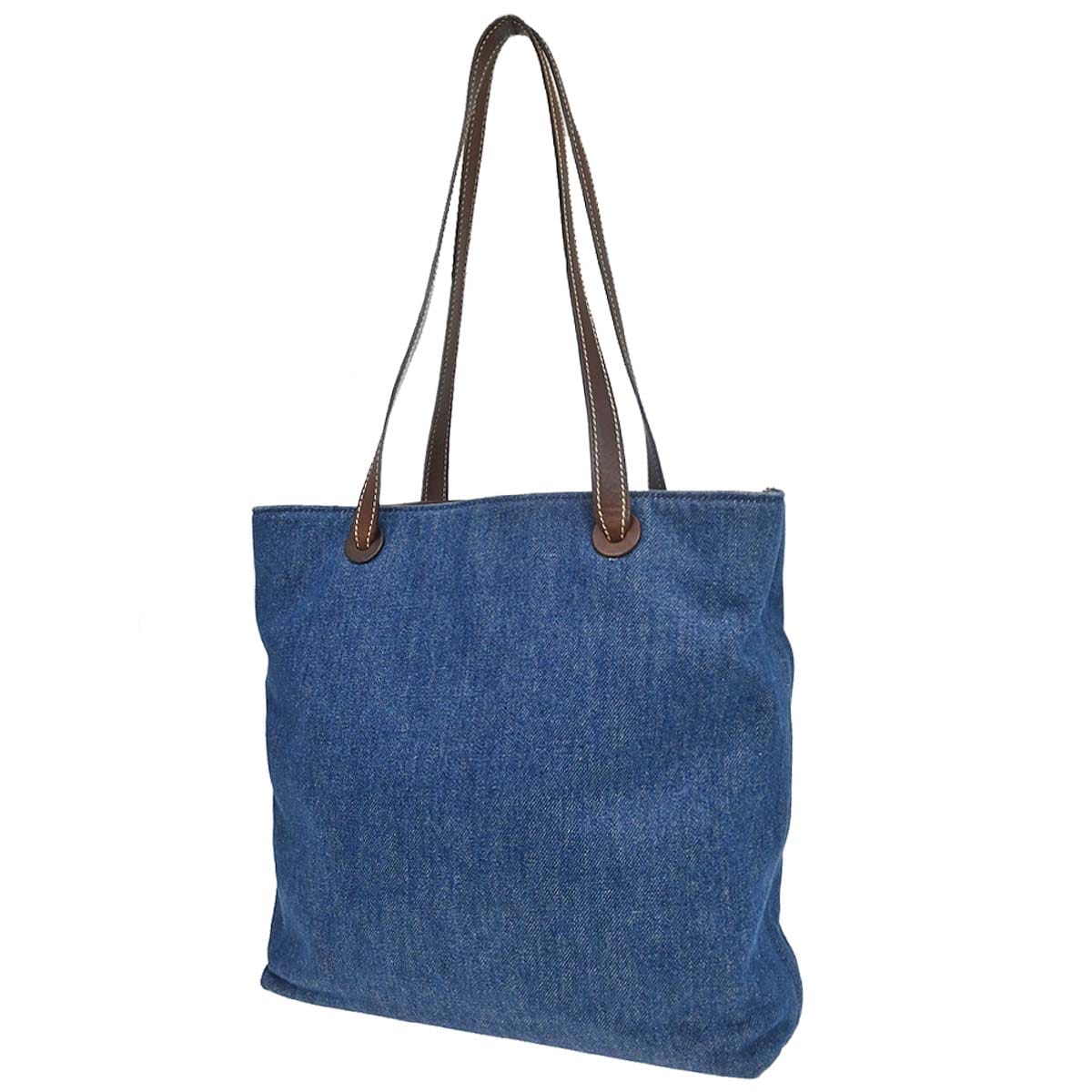 Chanel 1997 - 1999 Blue Denim Tote Handbag