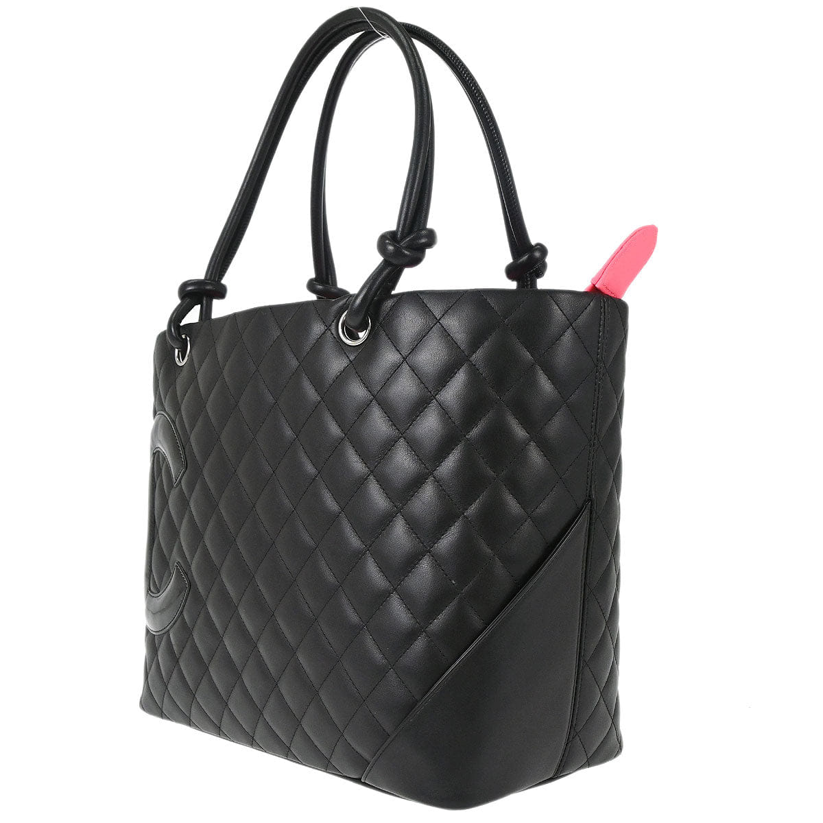 Chanel 2006 - 2008 Black Calfskin Cambon Ligne Tote Handbag