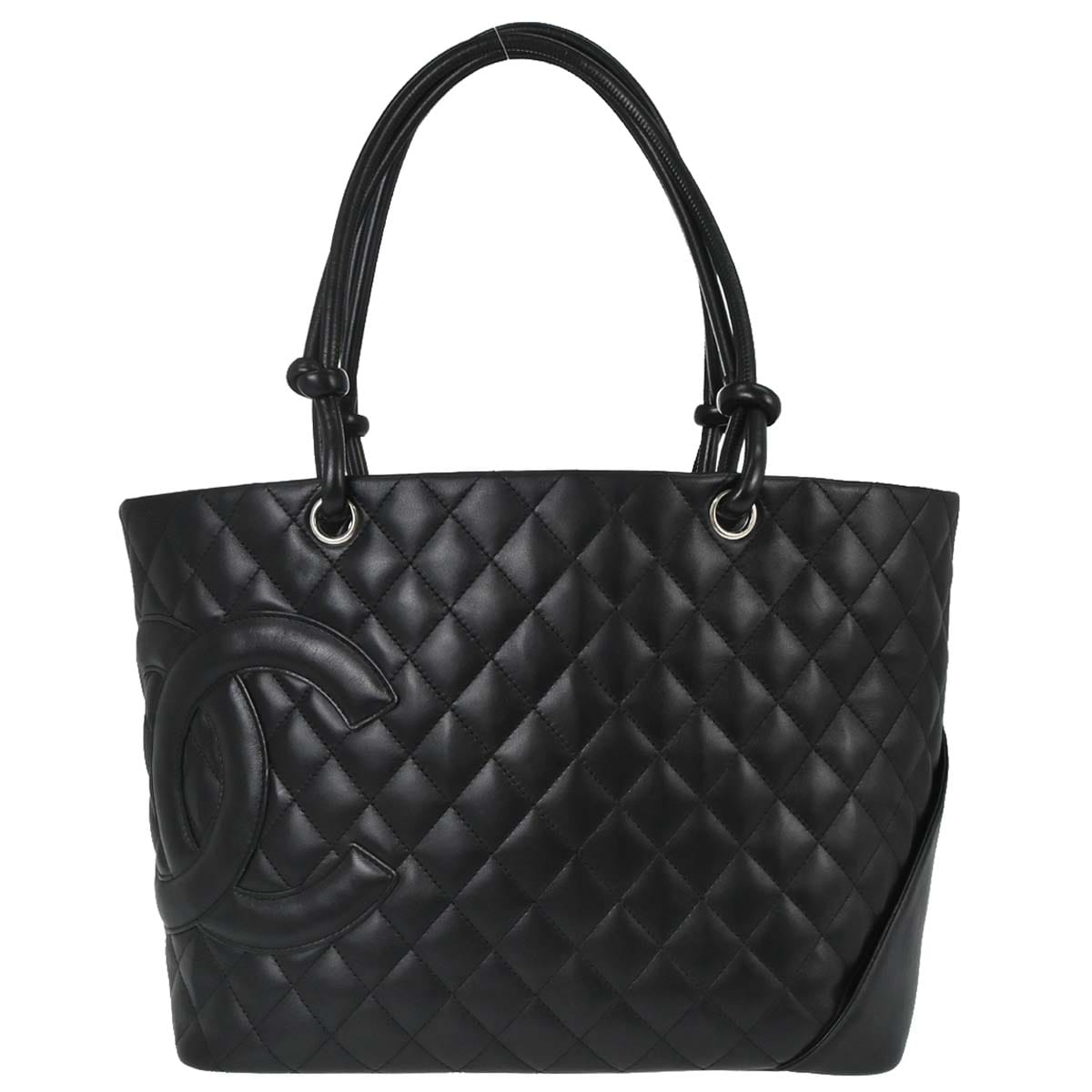 Chanel 2003 - 2004 Black Calfskin Cambon Ligne Tote Handbag
