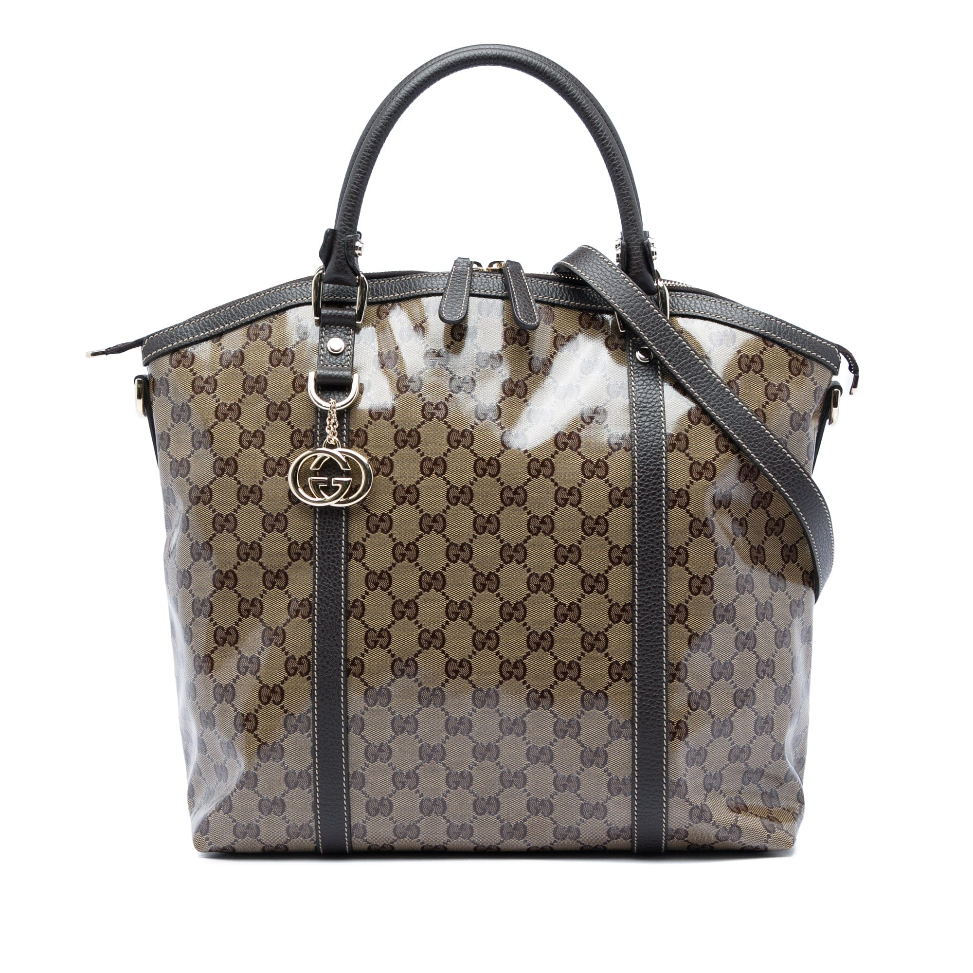 Gucci Large GG Crystal Charm Dome Satchel