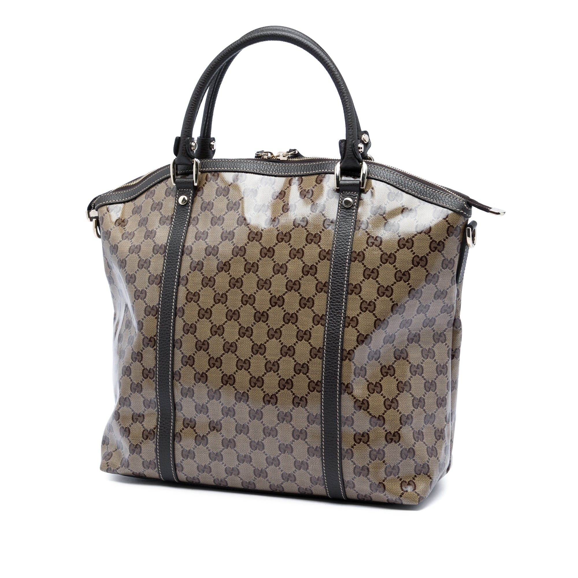 Gucci Large GG Crystal Charm Dome Satchel