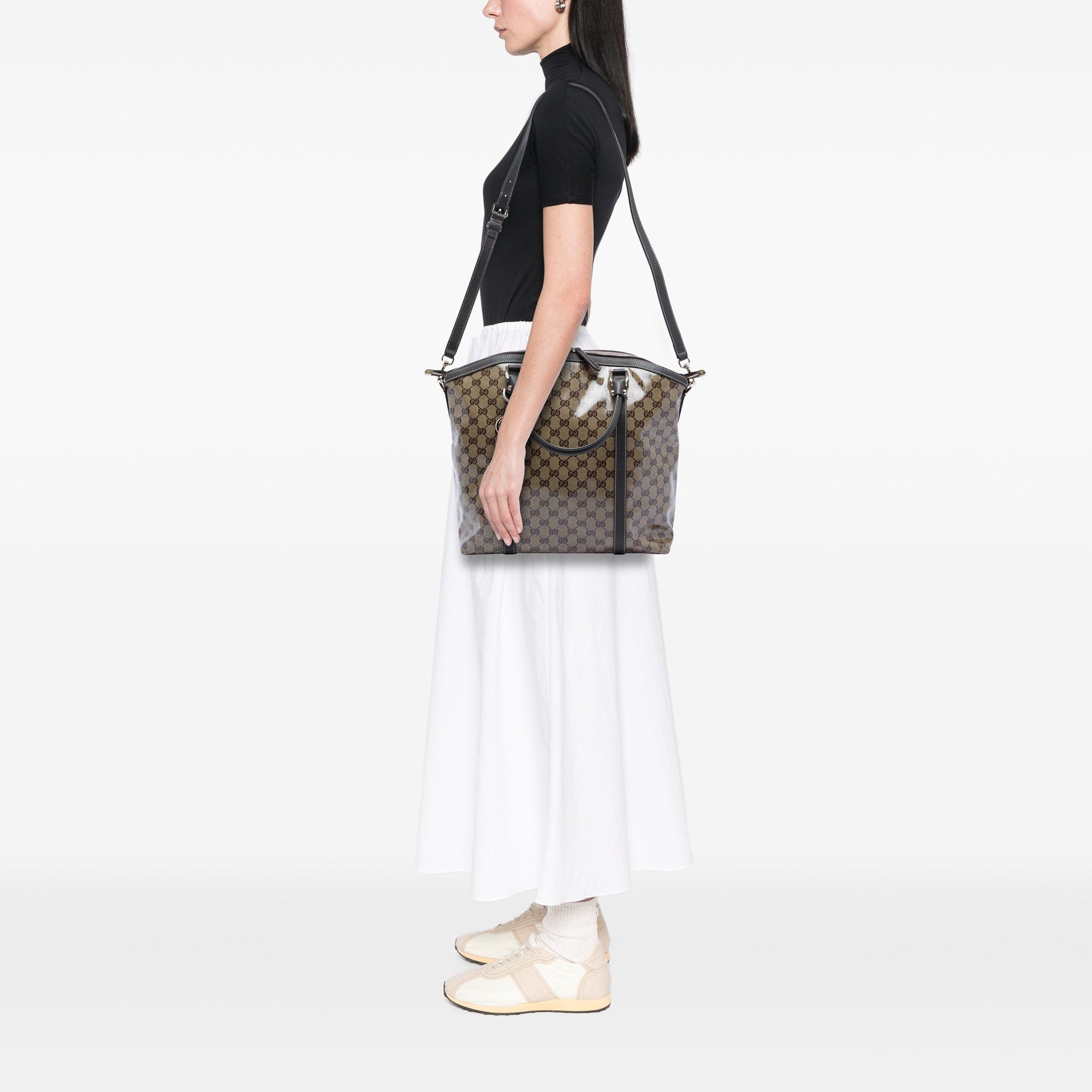 Gucci Large GG Crystal Charm Dome Satchel