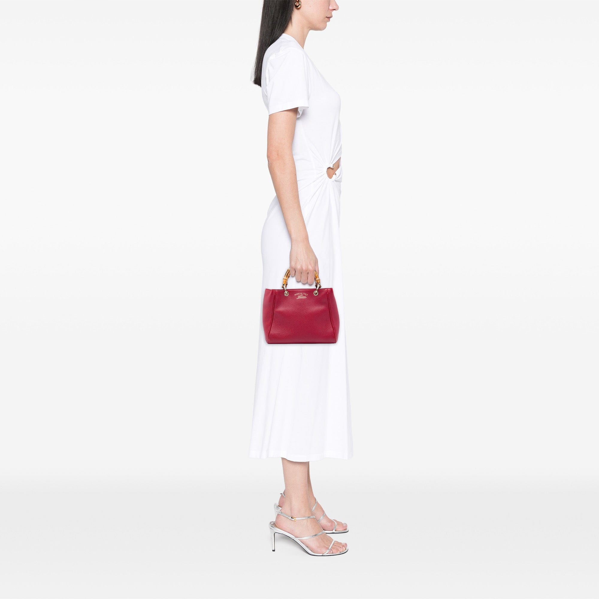 Gucci Mini Calfskin Bamboo Shopper Satchel