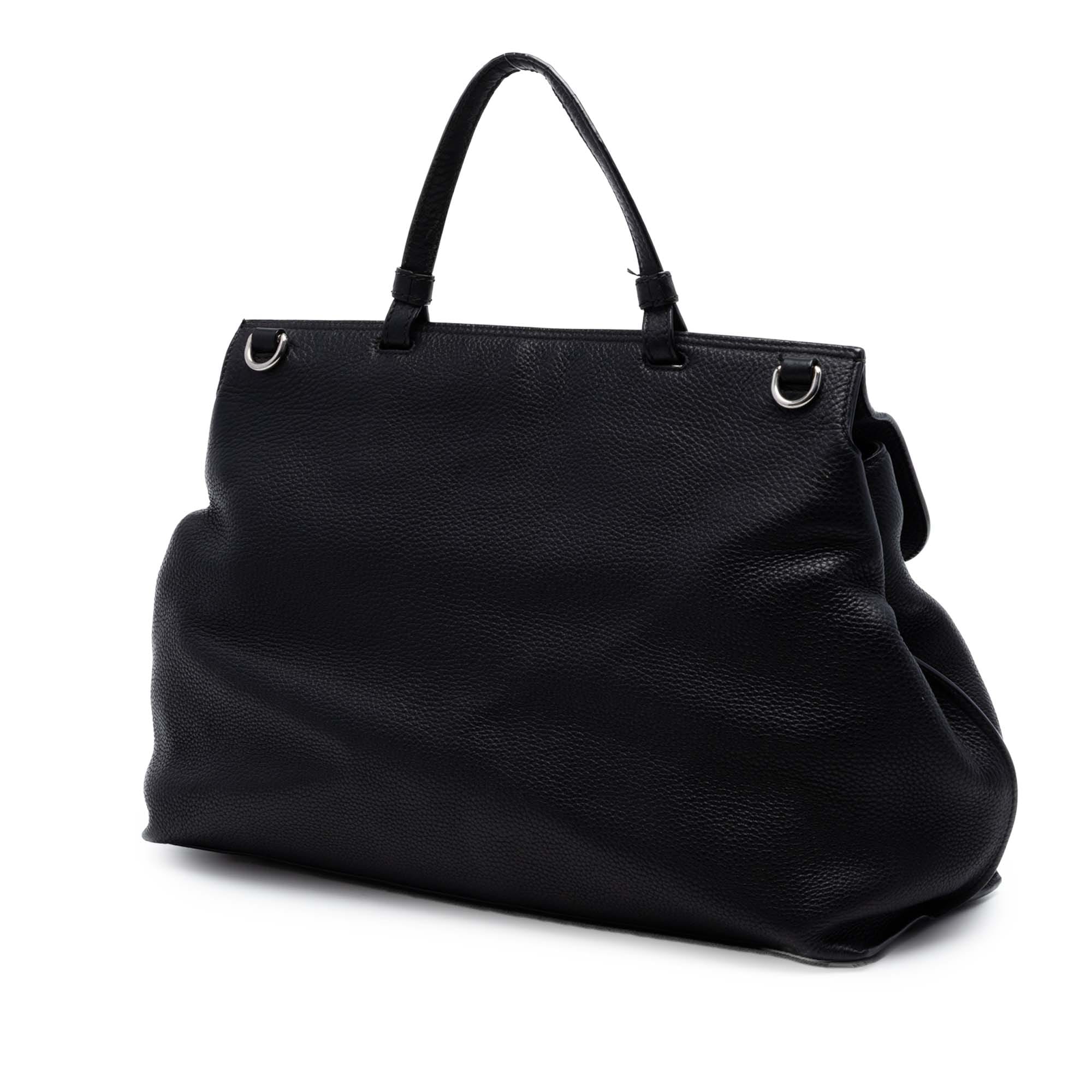 Gucci Large Calfskin Bamboo Daily Satchel