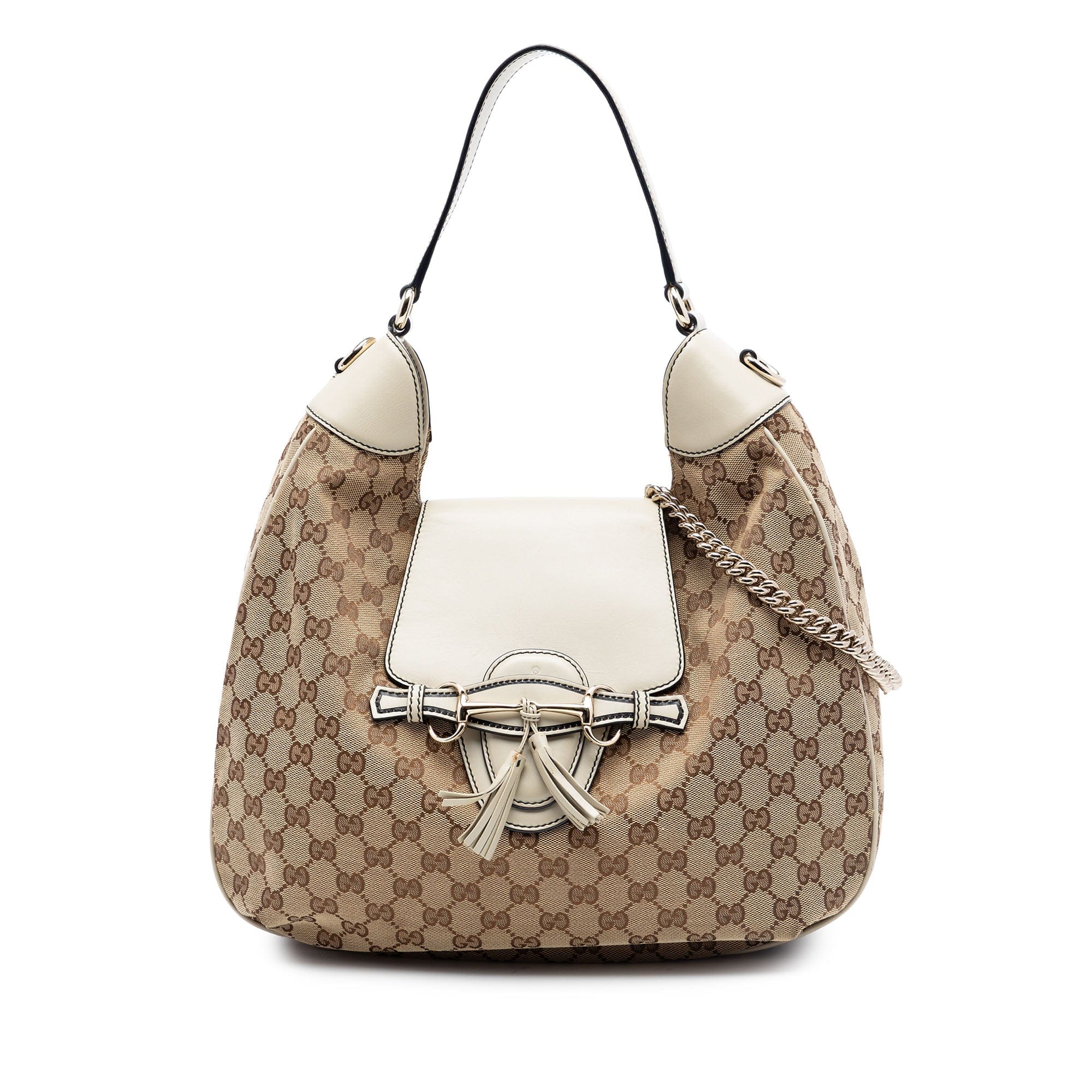 Gucci Medium GG Canvas Emily Flap Satchel