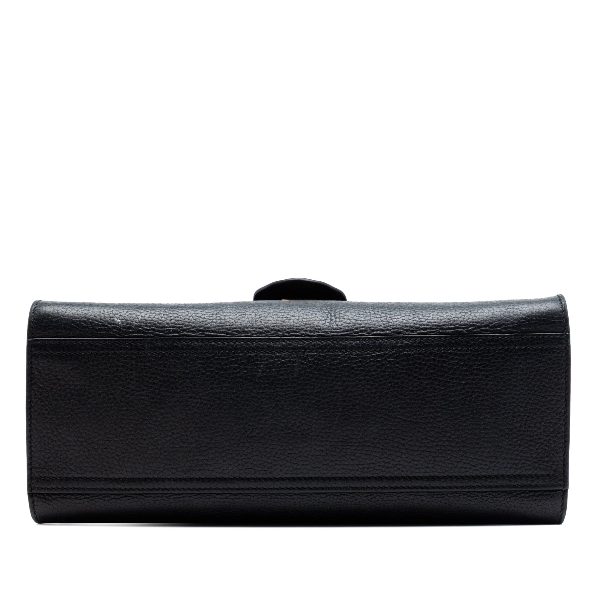 Gucci Small GG Marmont Grained Calfskin Top Handle Satchel